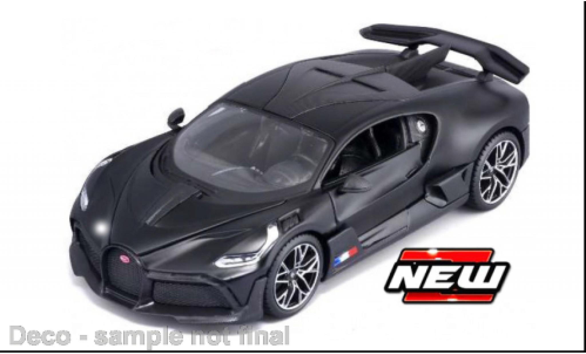 Bugatti Divo 1/24 Maisto matt-zwart modelauto