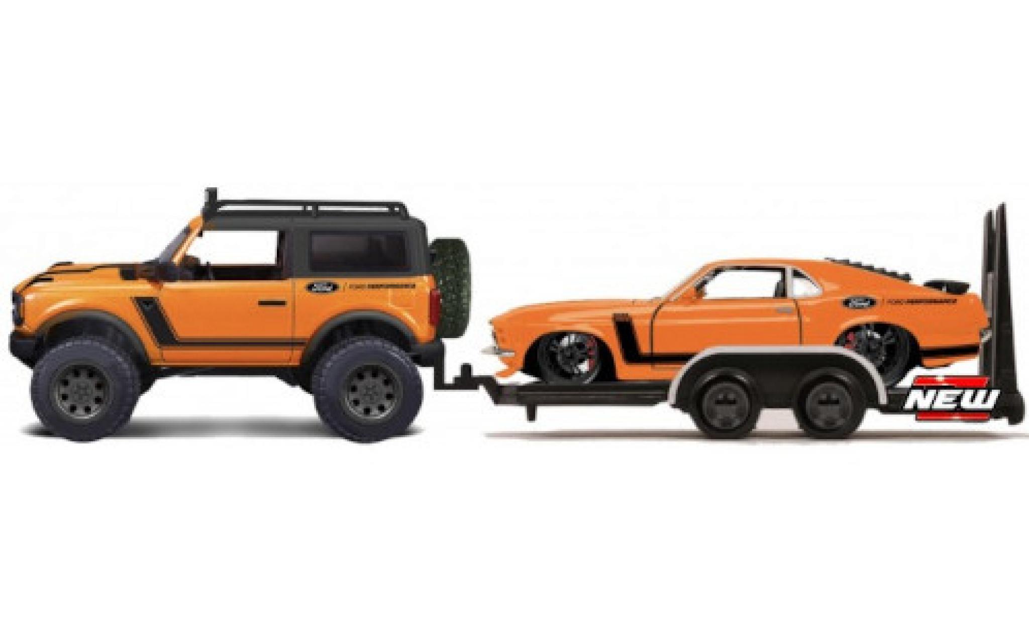 Ford Bronco 1/24 Maisto Badlands Offroad oranje/zwart Perfomance 2021 modelauto