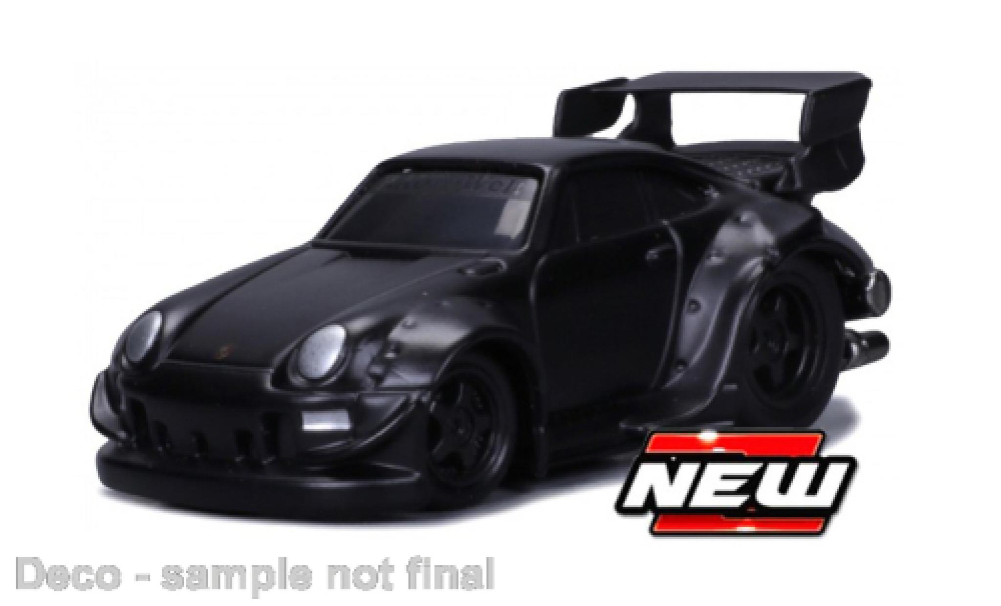 Porsche 993 RWB 1/64 Maisto 911  matte zwart 2022 modelauto