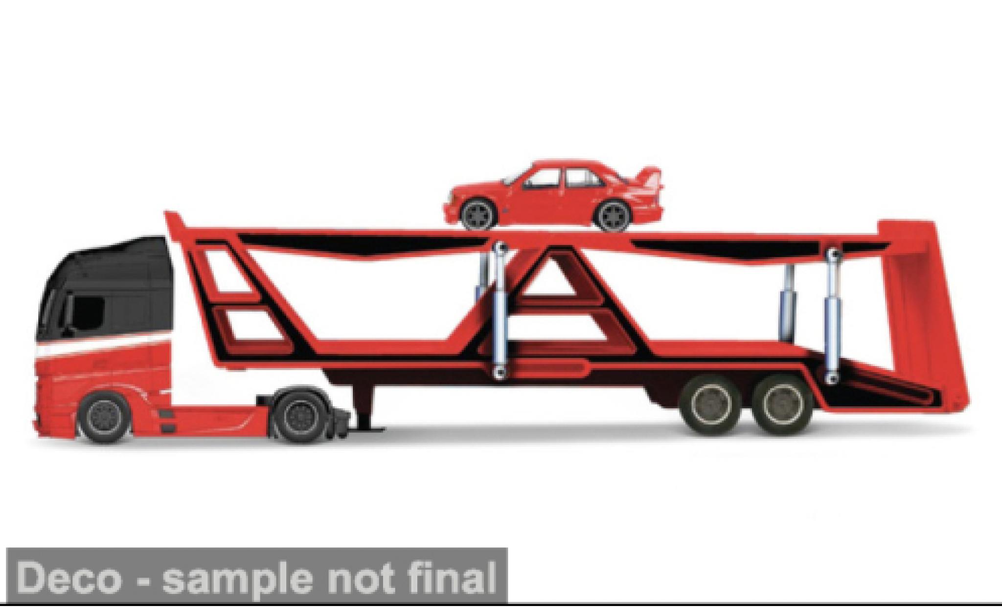 Mercedes Actros 1/64 Maisto 1851 rood/zwart 1:64 modelauto