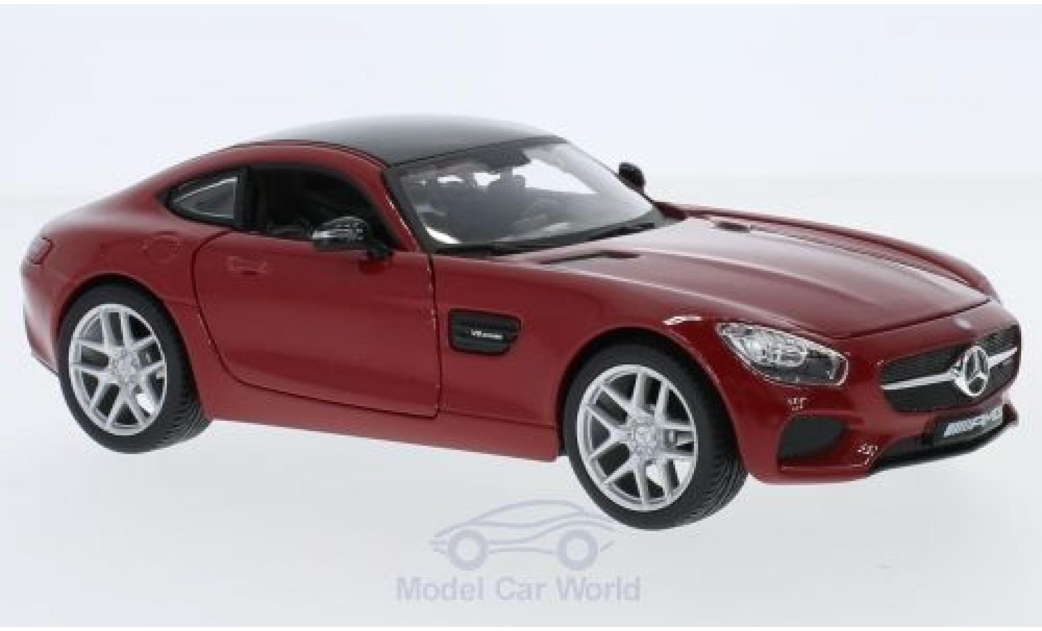 Mercedes AMG GT 1/24 Maisto rood/zwart 2015 modelauto