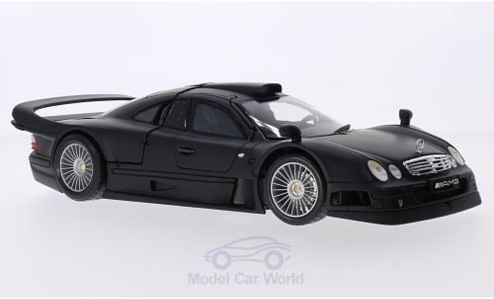 Mercedes CLK GTR 1/18 Maisto GTR matt-zwart Street Version modelauto