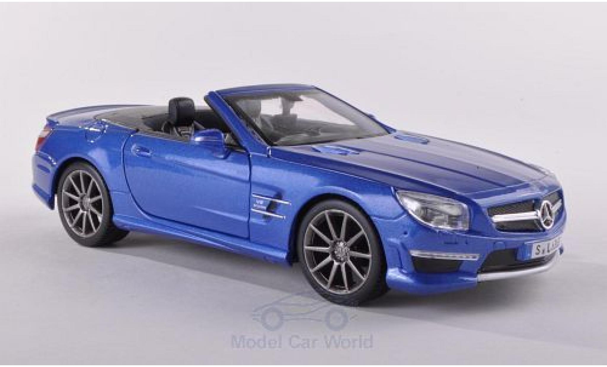 Mercedes Classe SL 1/24 Maisto SL63 AMG metallic blauw modelauto