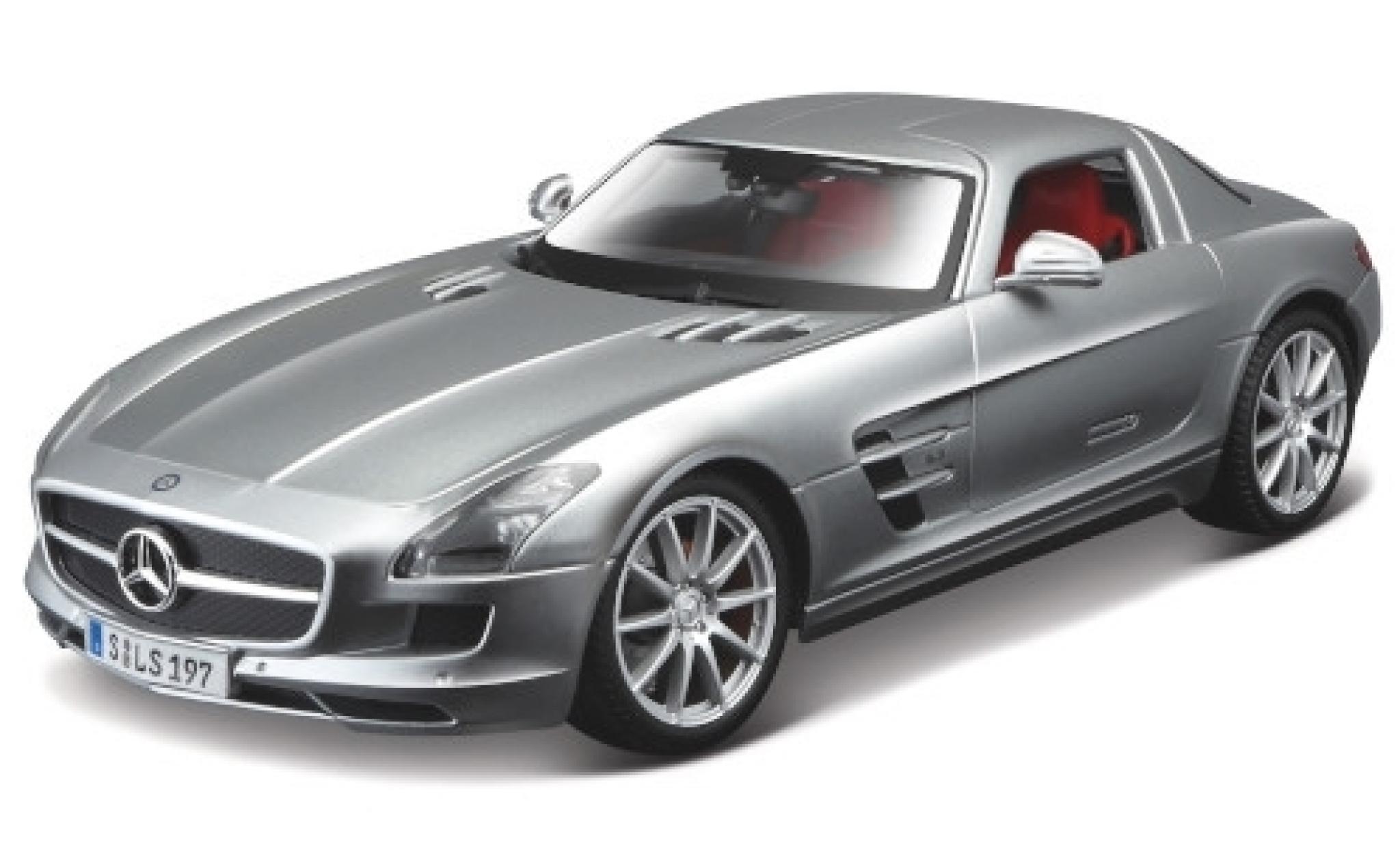 Mercedes SLS 1/18 Maisto AMG (C197) grijs 2010 modelauto