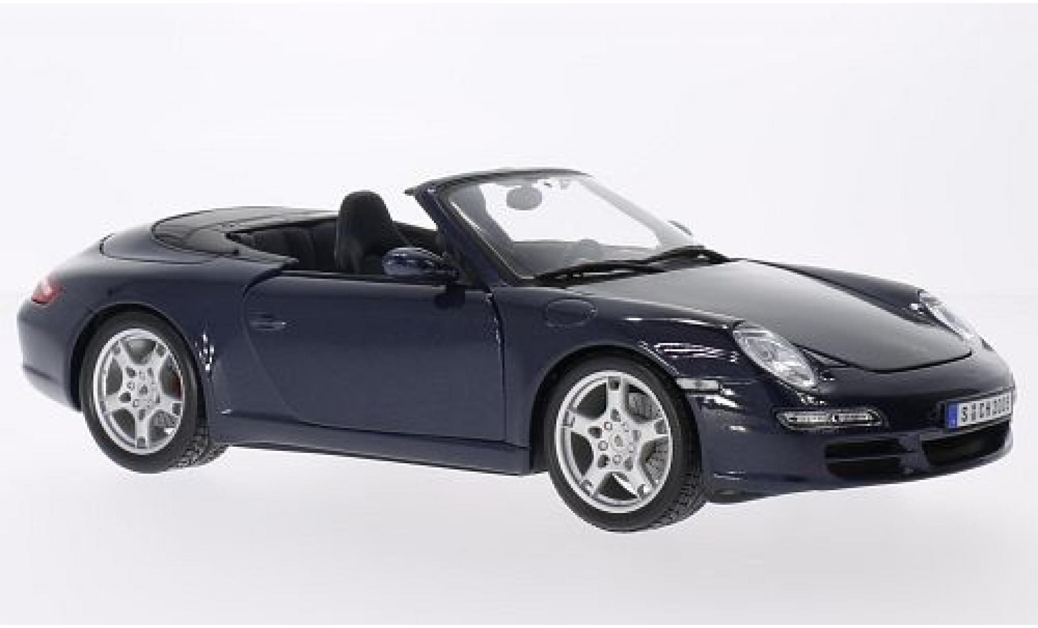 Porsche 997 S 1/18 Maisto 911 () Carrera S Cabriolet metallic blauw modelauto