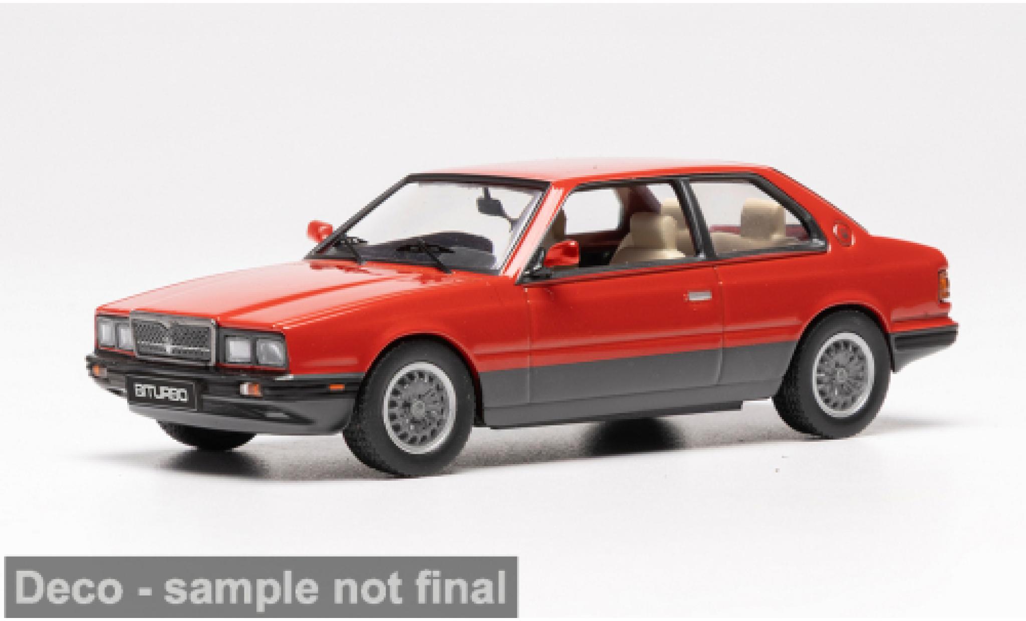 Maserati Biturbo 1/43 IXO rood/zwart 1982 1:43 modelauto