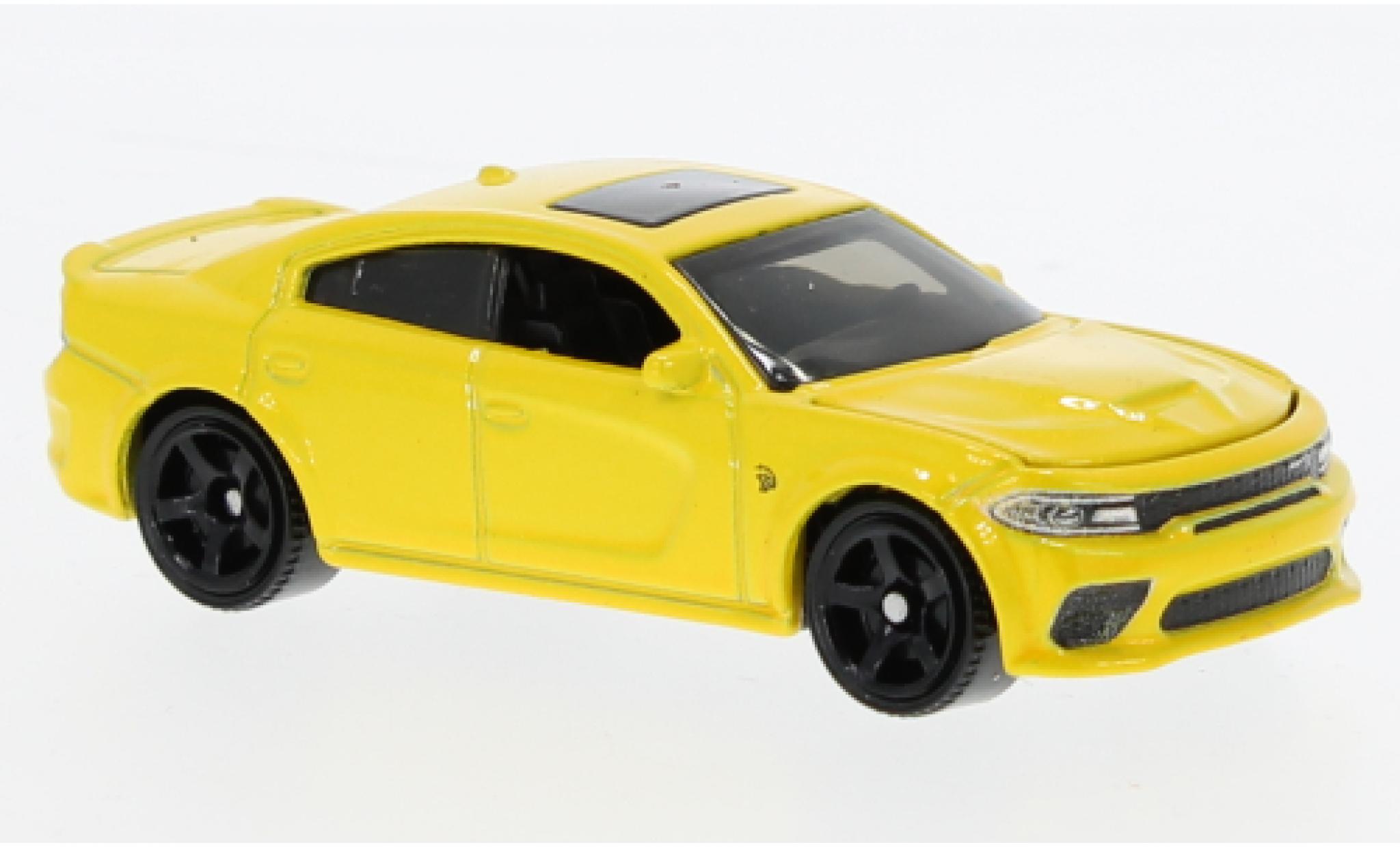 Dodge Charger 1/64 Matchbox SRT Hellcat metallic geel 2020 1:64 modelauto
