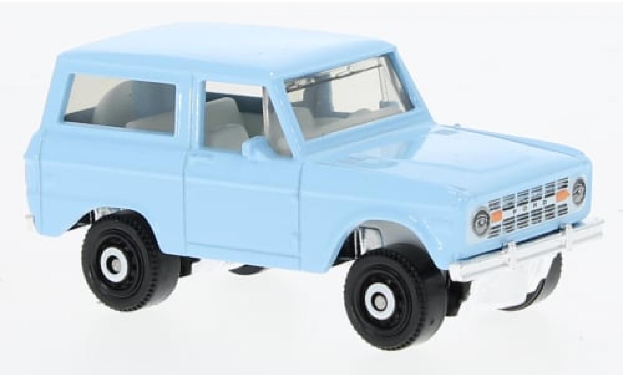 Ford Bronco 1/64 Matchbox blauw 1970 1:64 modelauto