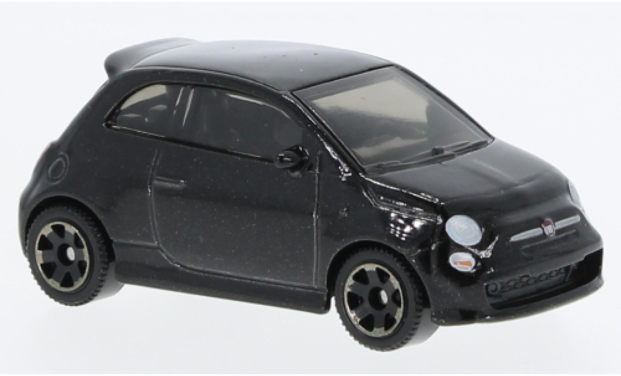 Fiat 500 1/64 Matchbox Turbo zwart 2019 modelauto