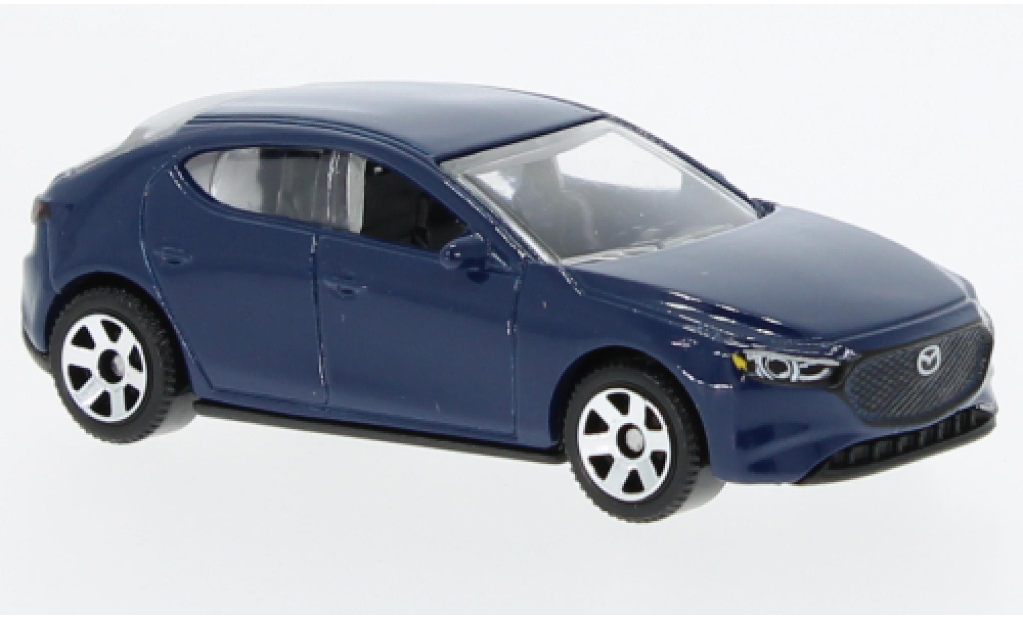 Mazda 3 1/64 Matchbox blauw fonc&eacute; 2019 modelauto