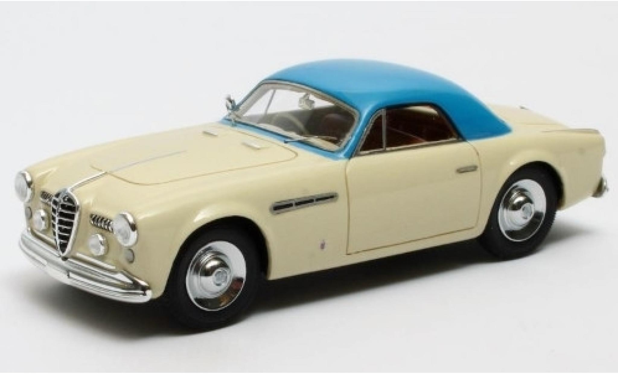 Alfa Romeo 6C 1/43 Matrix 2500 SS Supergioiello Coupe Ghia beige/blauw RHD 1950 modelauto