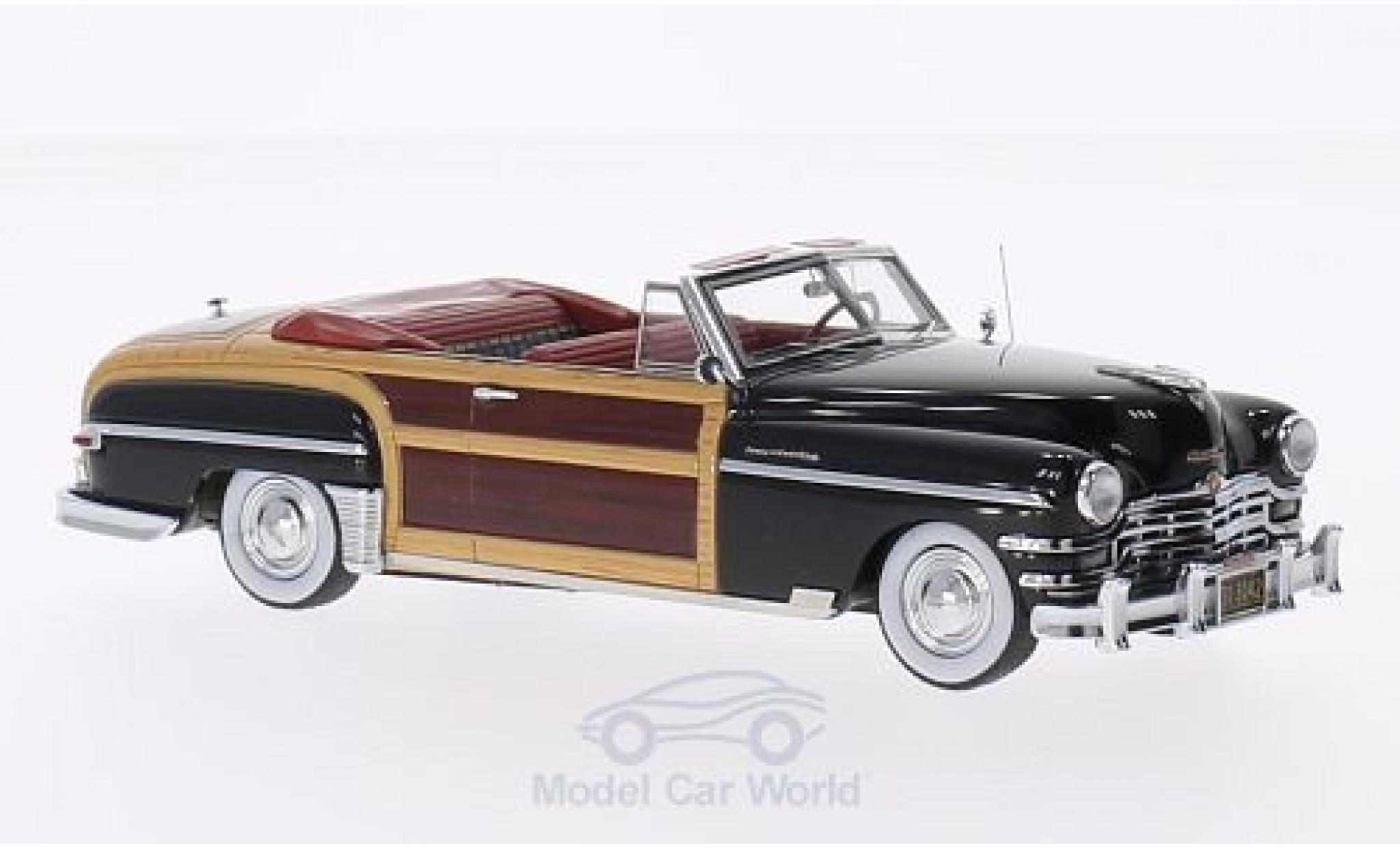 Chrysler Town & Country 1/43 Matrix Cabriolet zwart/Holzoptik 1949 modelauto