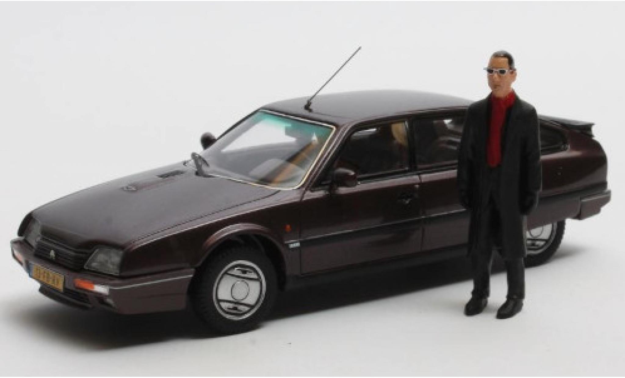 Citroen CX 1/43 Matrix 25 GTi Turbo 2 metallic paarsee 1986 Rotterdam Edition avec Figur: Jules D. modelauto