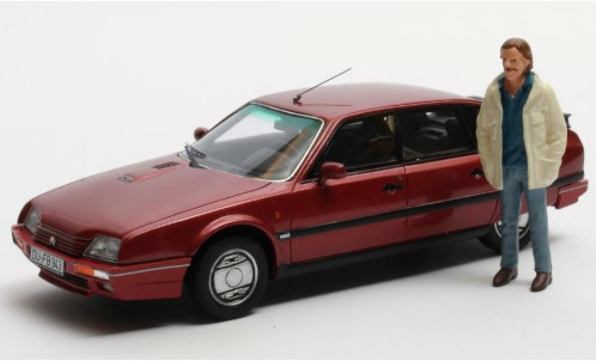Citroen CX 1/43 Matrix 25 GTi Turbo 2 metallic rood 1986 Duisburg Edition avec Figur: Horst S. modelauto