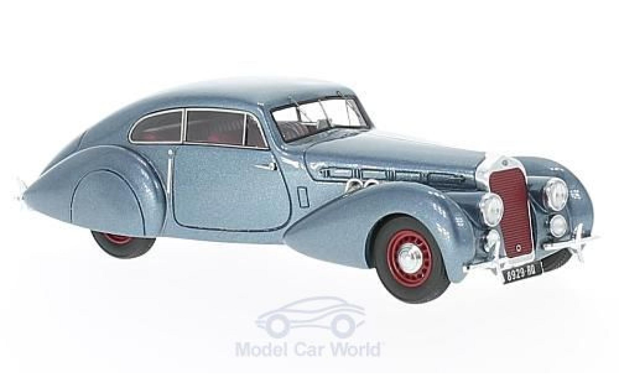 Delage D8-120 1/43 Matrix S Pourtout Coupe metallic blauw RHD 1938 modelauto