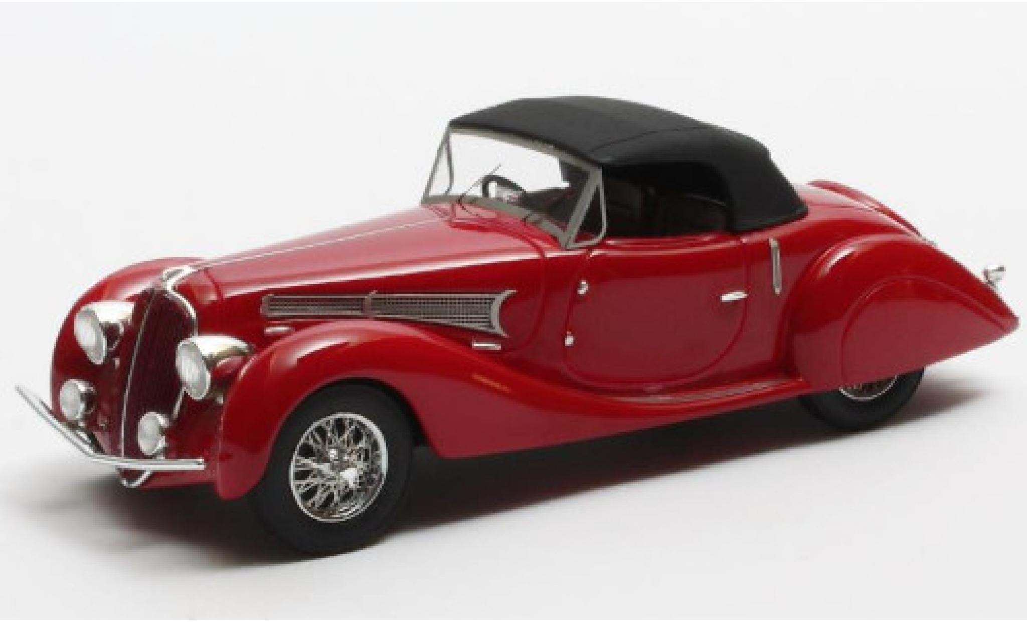 Delahaye 135 1/43 Matrix MS Grand Sports Roadster Figoni Falaschi rood/zwart RHD 1939 modelauto