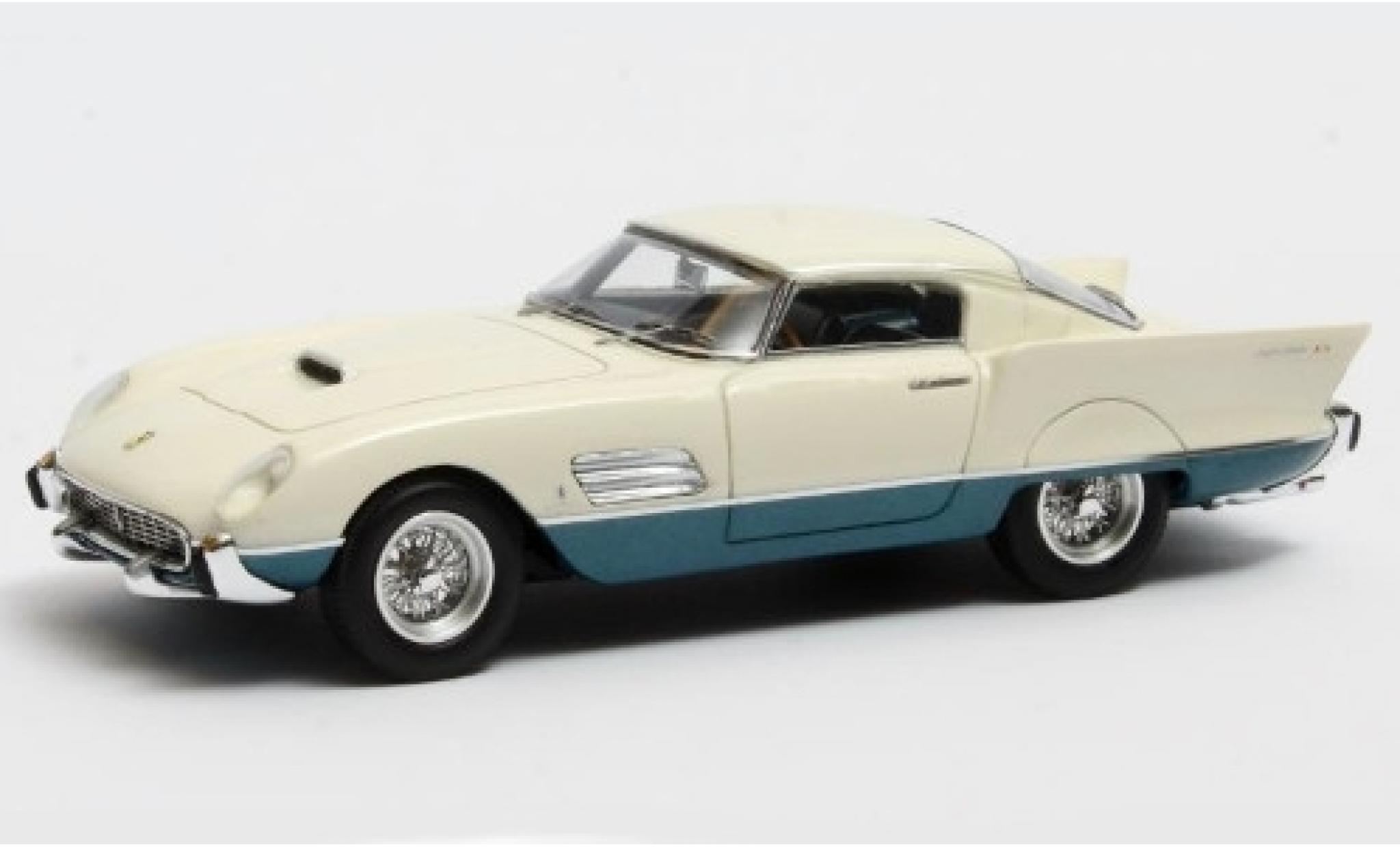 Ferrari 410 1/43 Matrix Superamerica Superfast Speciale wit/metallic blauw 1956 modelauto