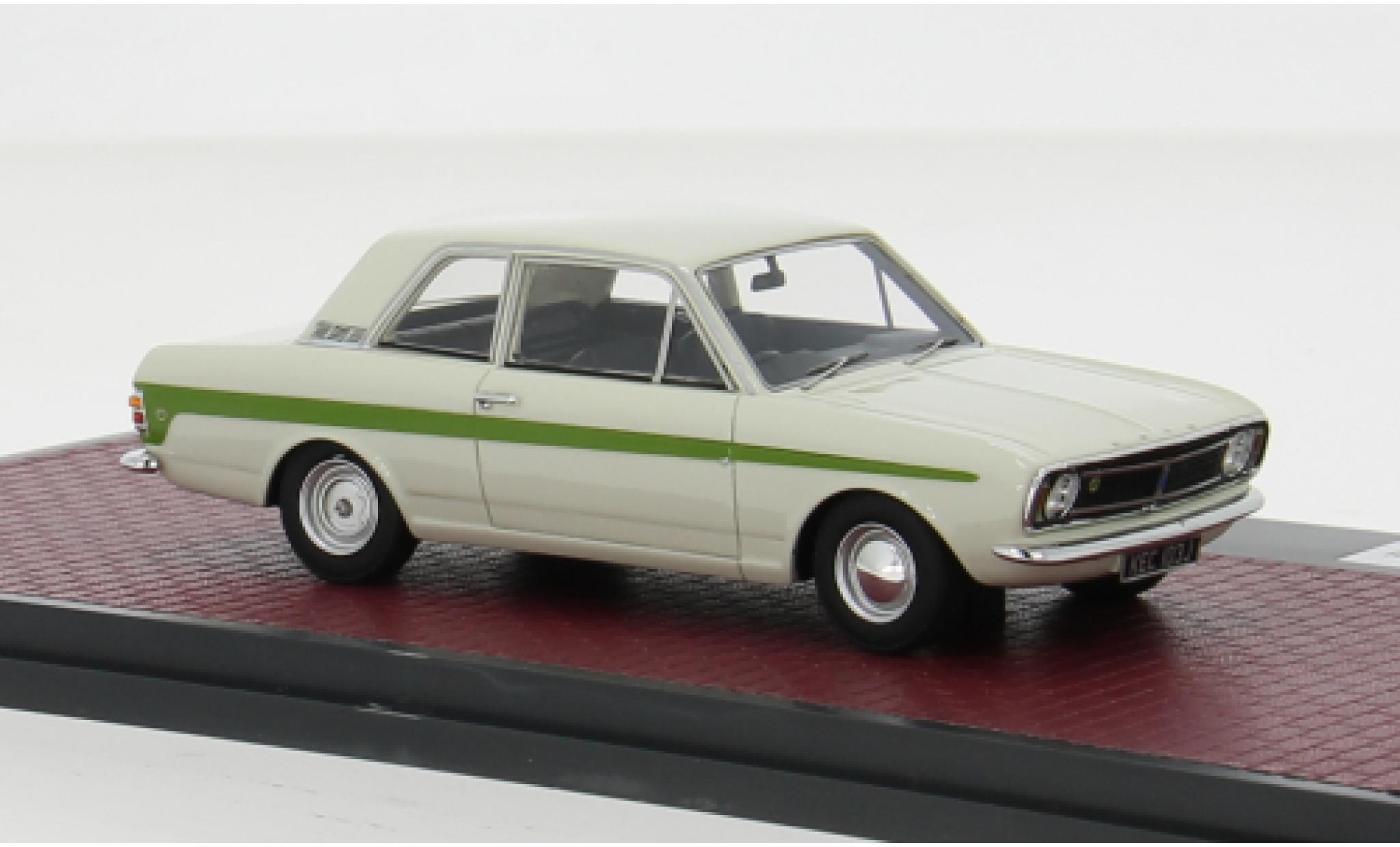 Ford Cortina 1/43 Matrix Lotus MkII wit/groen 1966 1:43 modelauto