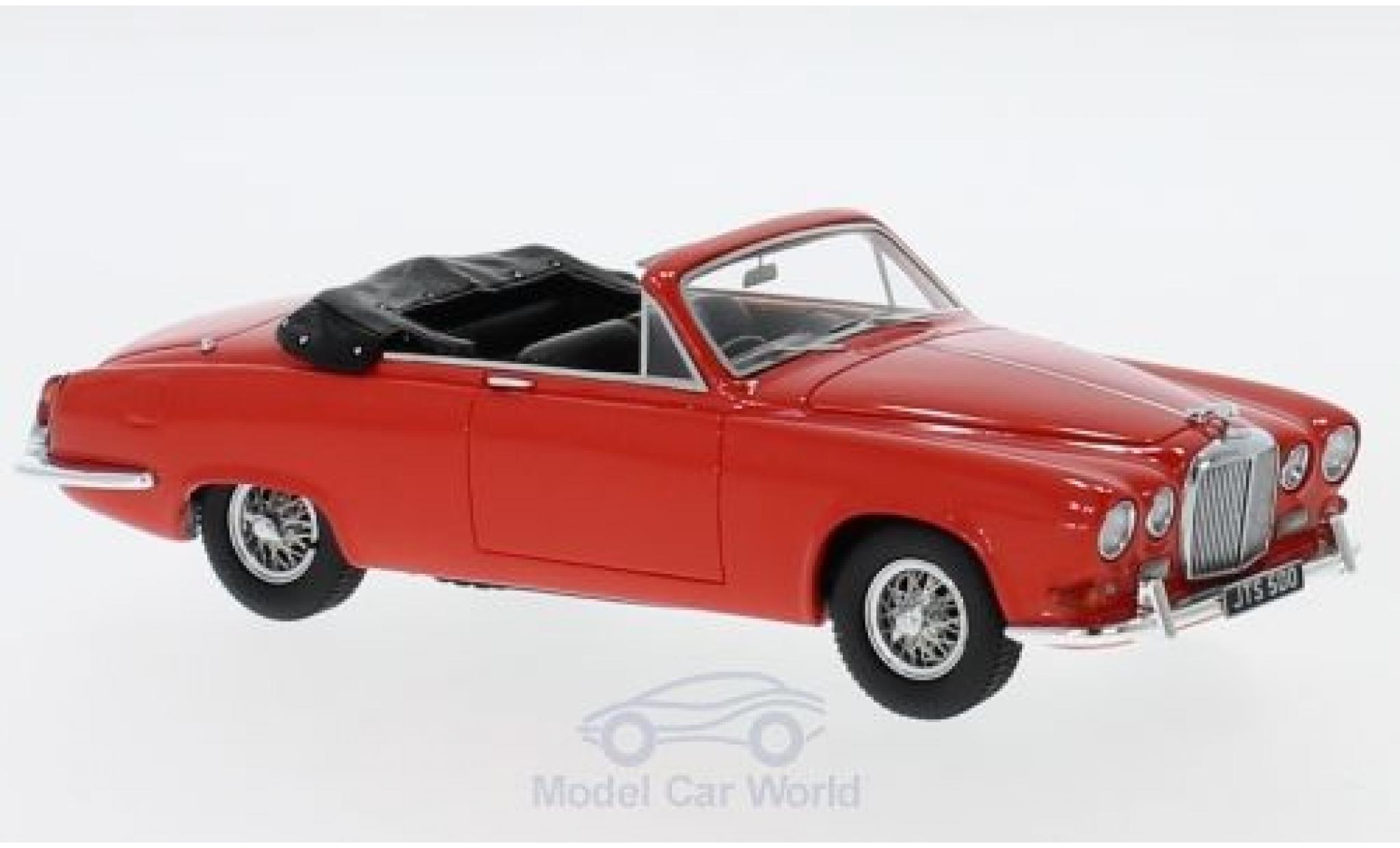 Jaguar 420 1/43 Matrix Harold Radford Cabriolet rood RHD 1967 modelauto
