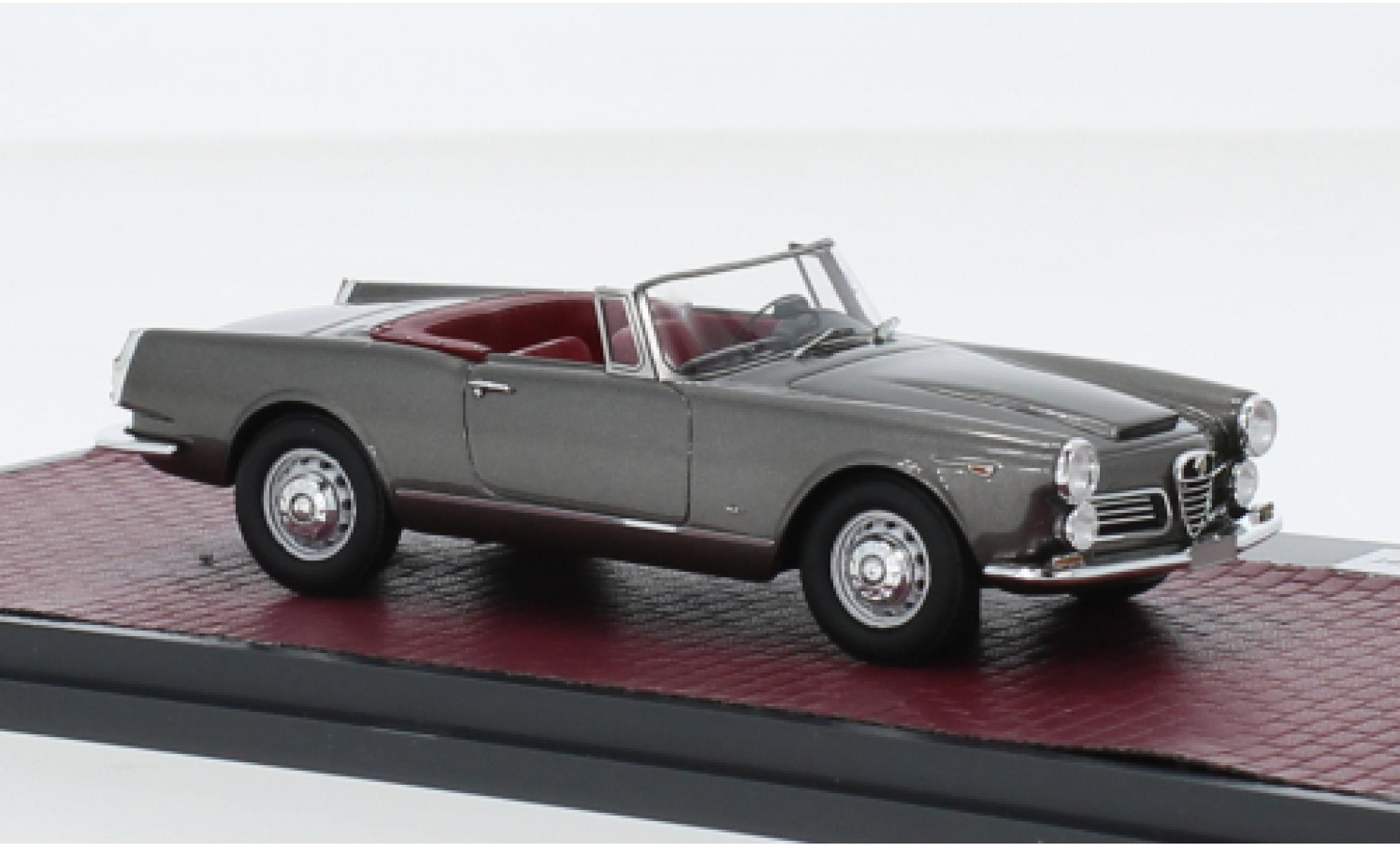 Alfa Romeo 2600 1/43 Matrix Spider metallic grijs 1962 modelauto