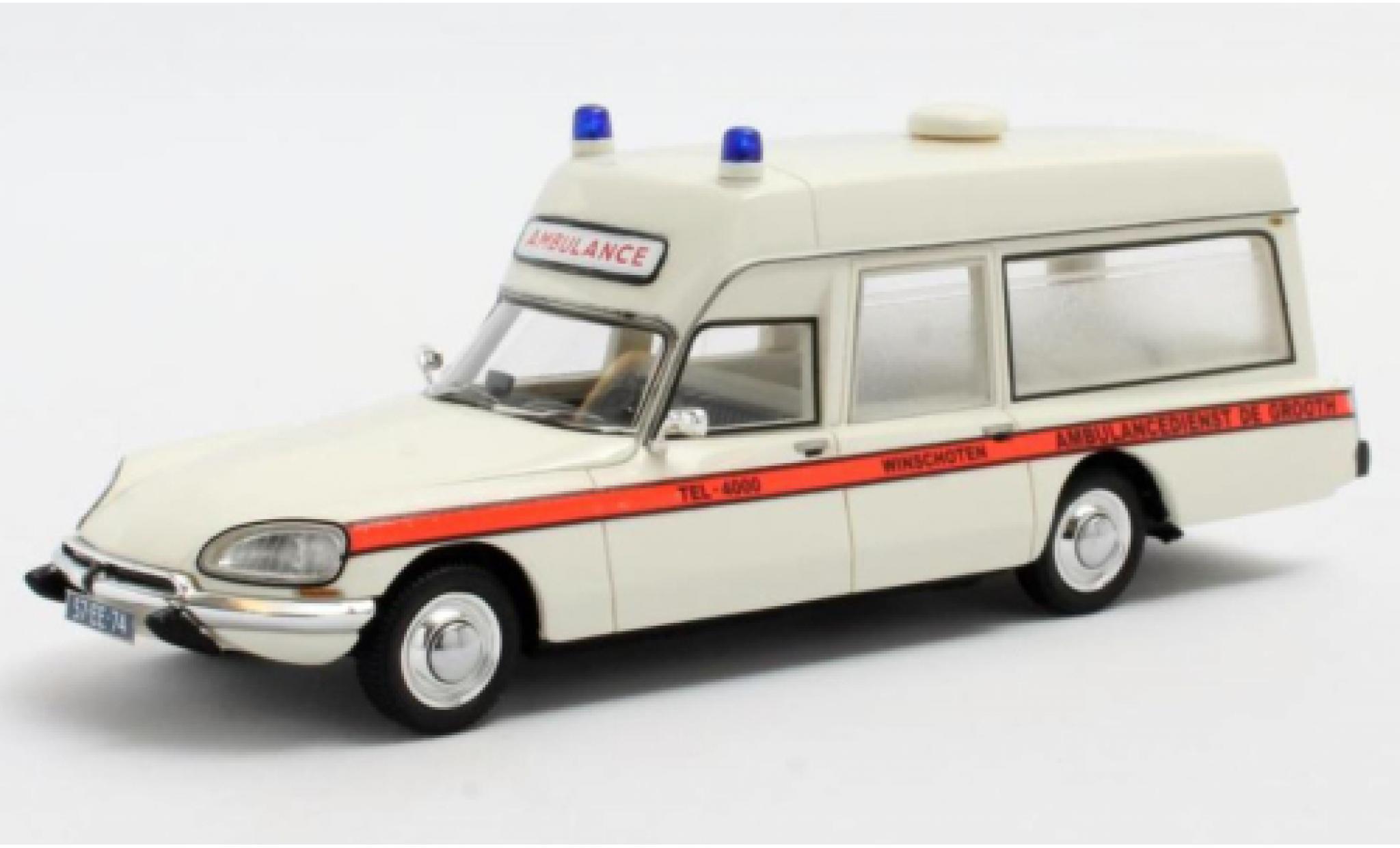 Citroen DS 1/43 Matrix 23 Visser Ambulance De Grooth Windschoten 1974 modelauto