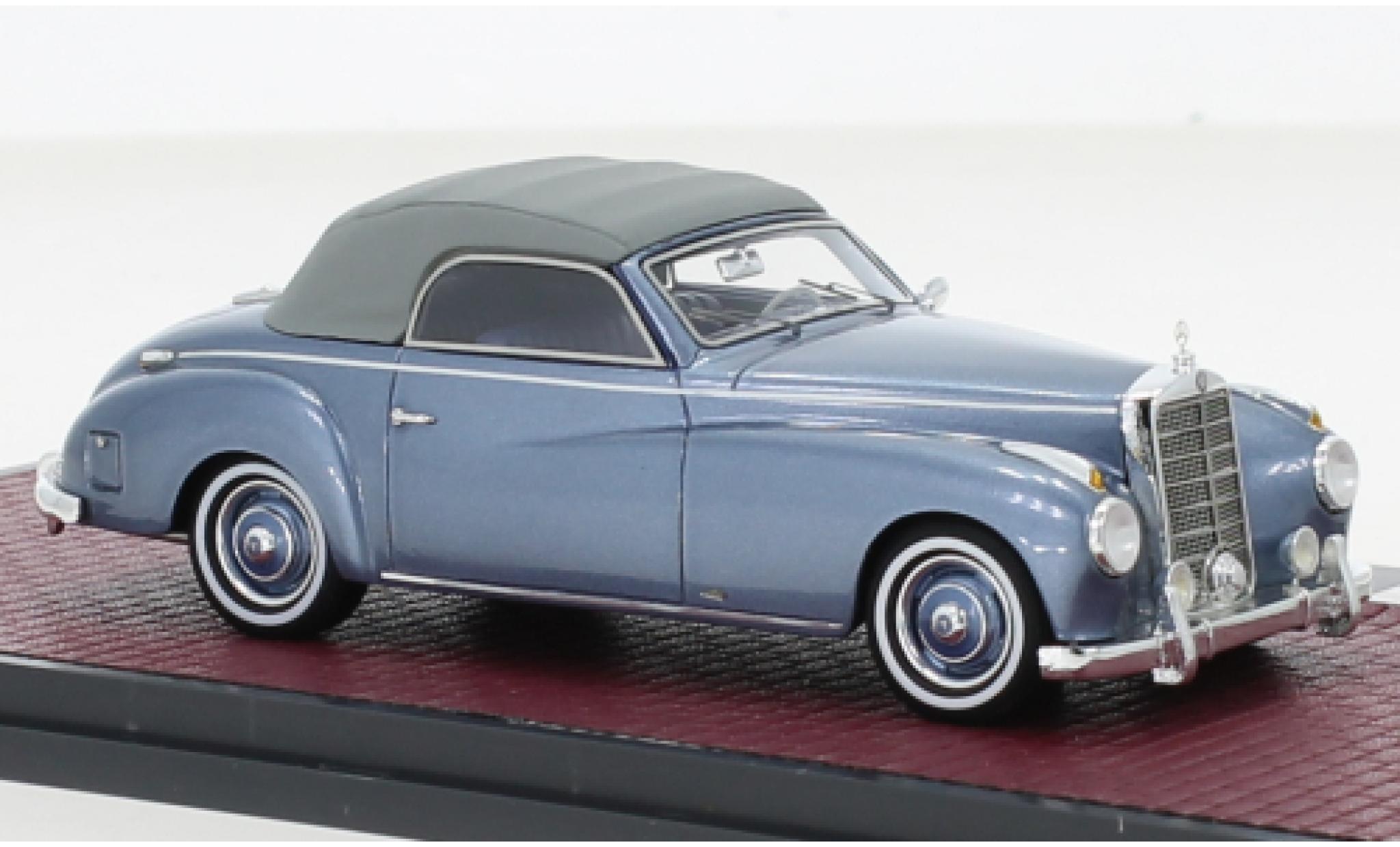 Mercedes 220 1/43 Matrix A Cabriolet Wendler (W187) metallic blauw 1952 modelauto