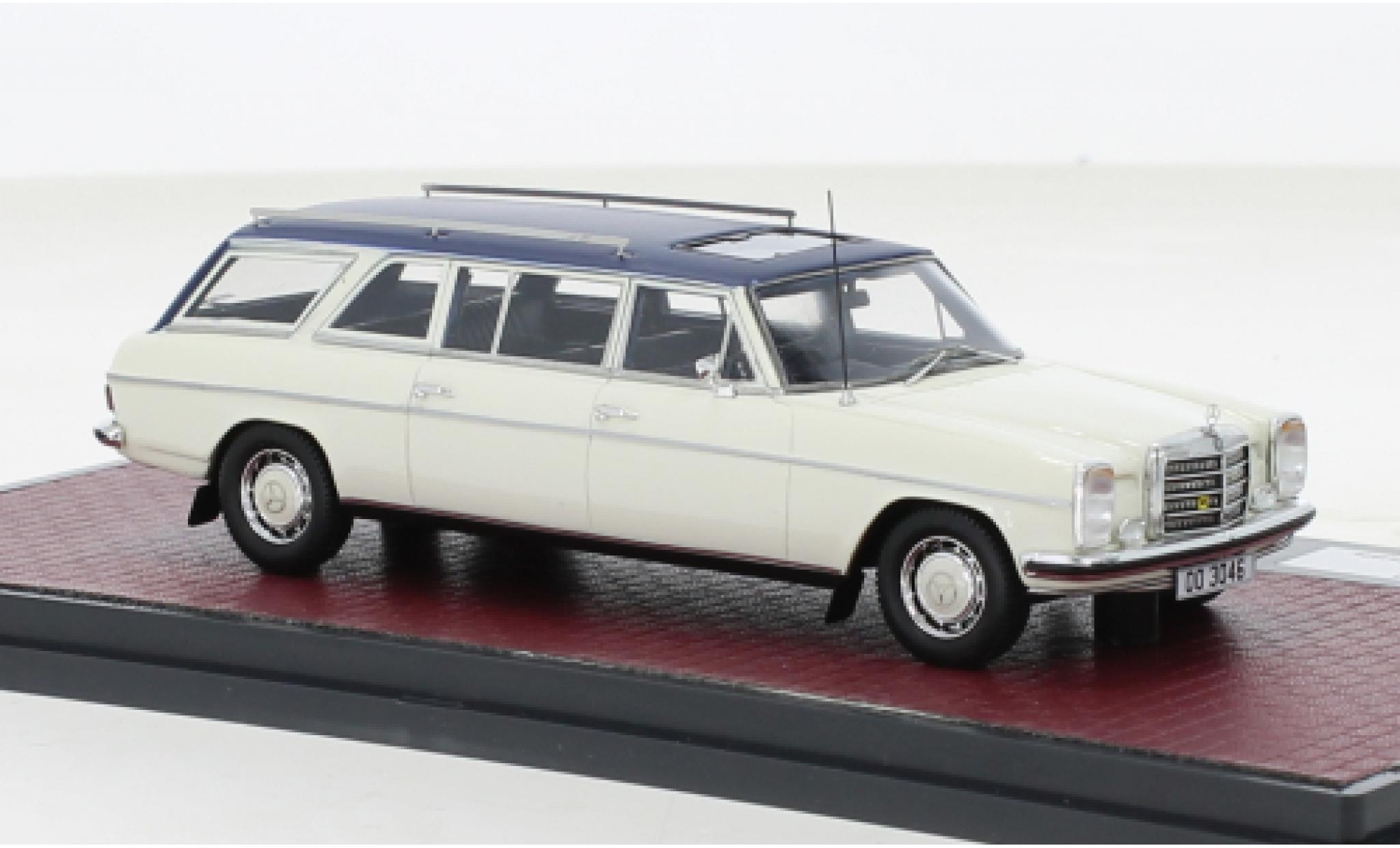 Mercedes 230 1/43 Matrix /8 (V114) LWB Crayford Estate wit/blauw 1971 modelauto