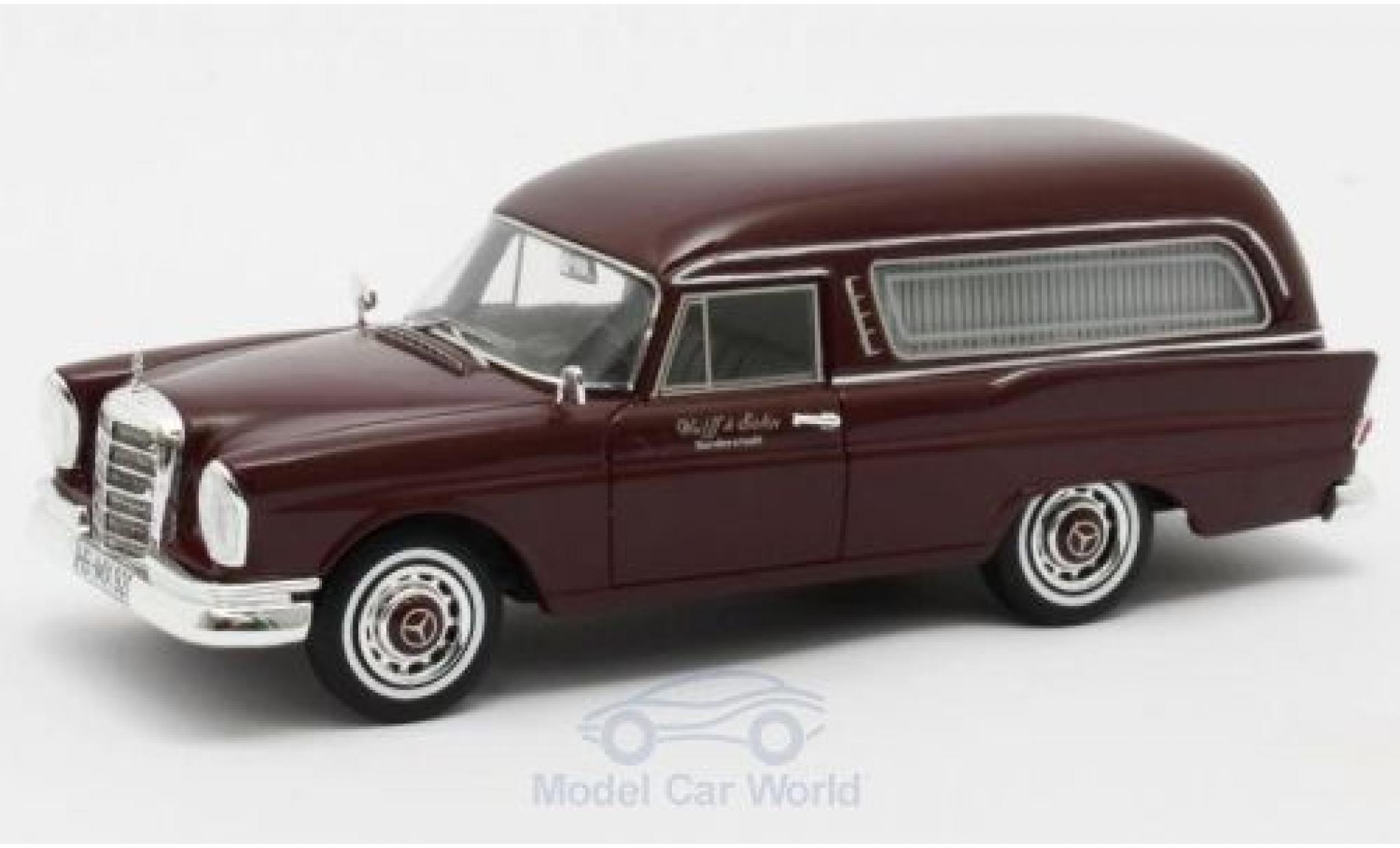Mercedes 220 1/43 Matrix SE (W111) Pollmann rood 1966 modelauto