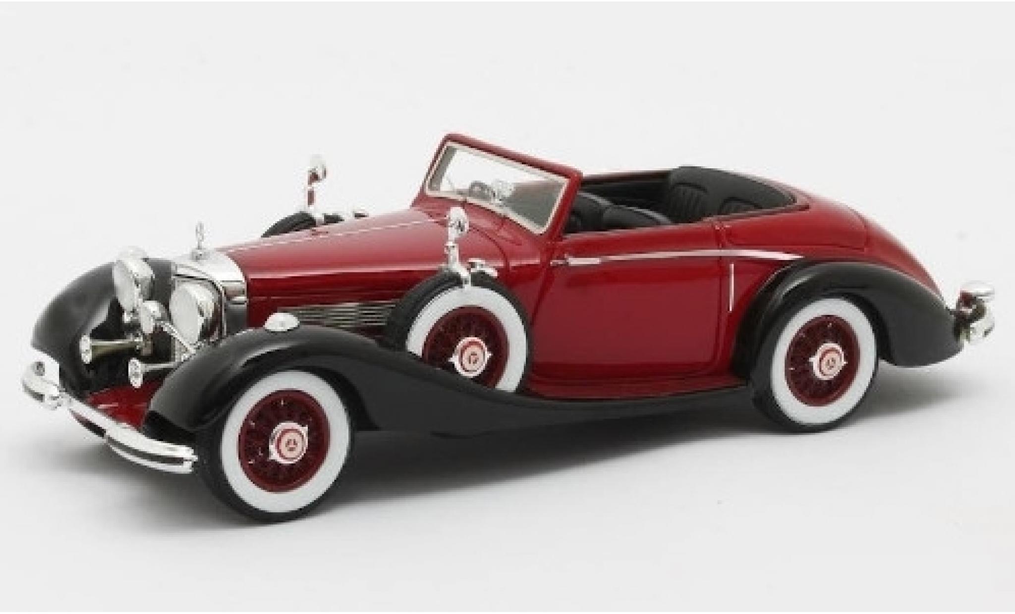 Mercedes 540 1/43 Matrix K Roadster Lancefield rood/zwart RHD 1938 No.169317 modelauto