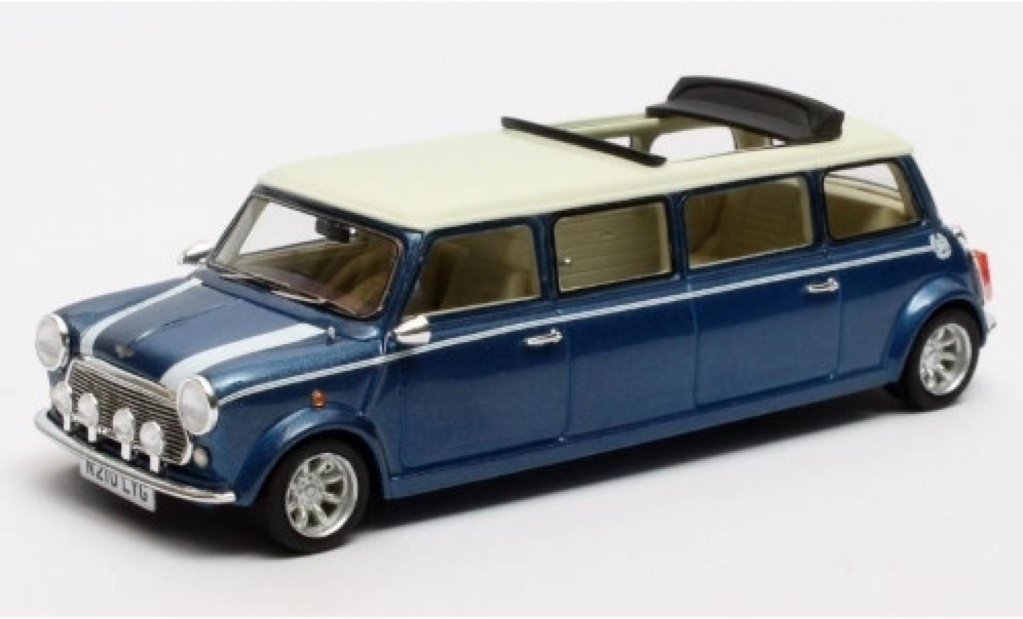Mini Cooper 1/43 Matrix Sedan metallic blauw/wit RHD 1995 modelauto
