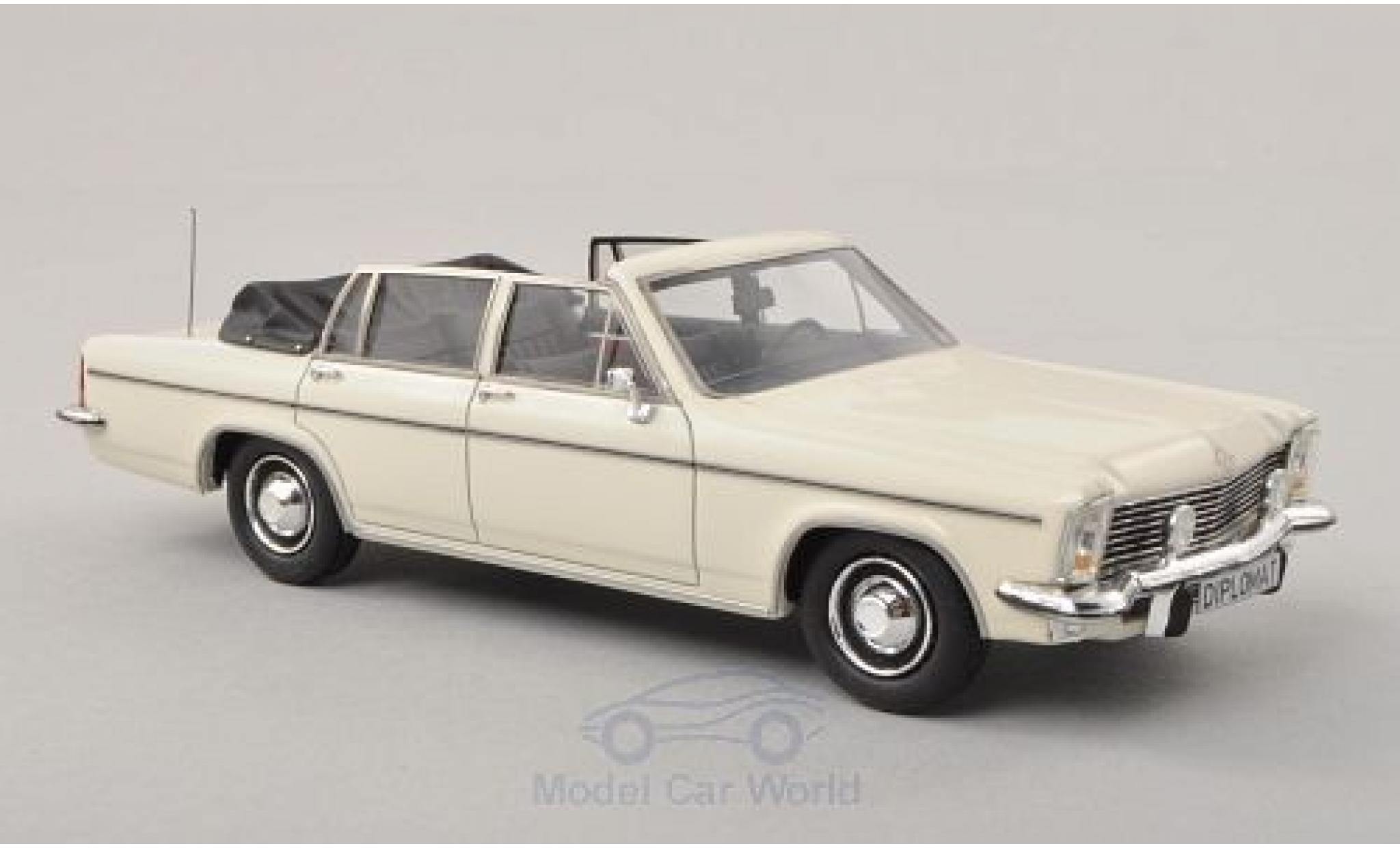 Opel Diplomat 1/43 Matrix B 5.4 Fissore Cabriolet wit modelauto