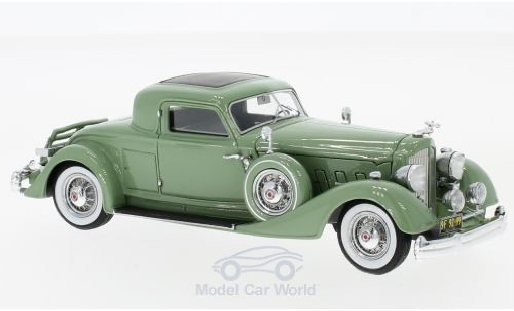 Packard 110 1/43 Matrix 8 Twelve Stationary Coupe Dietrich groen 1934 modelauto