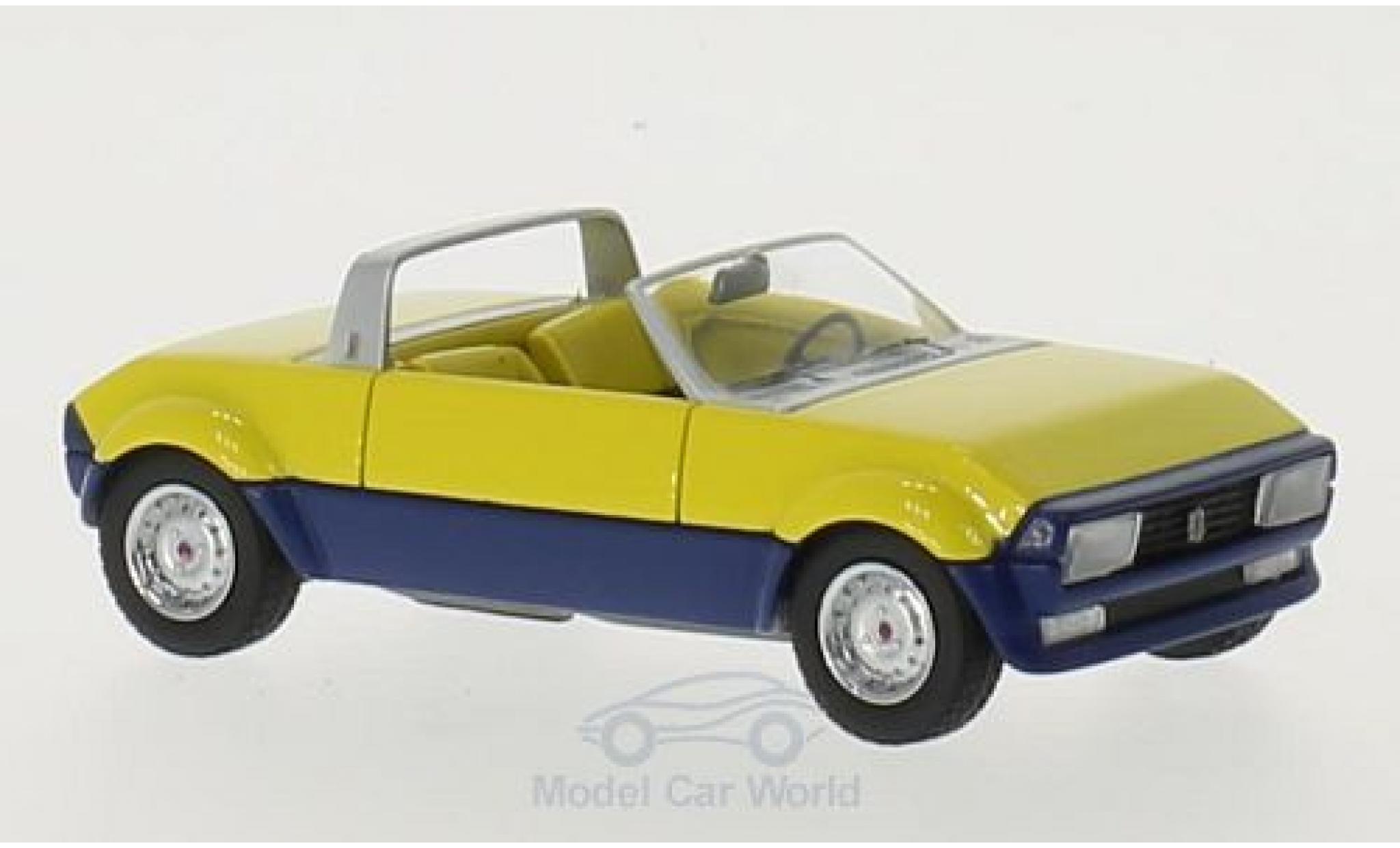 Peugeot 104 1/43 Matrix Peugette by Pininfarina geel/blauw 1976 modelauto