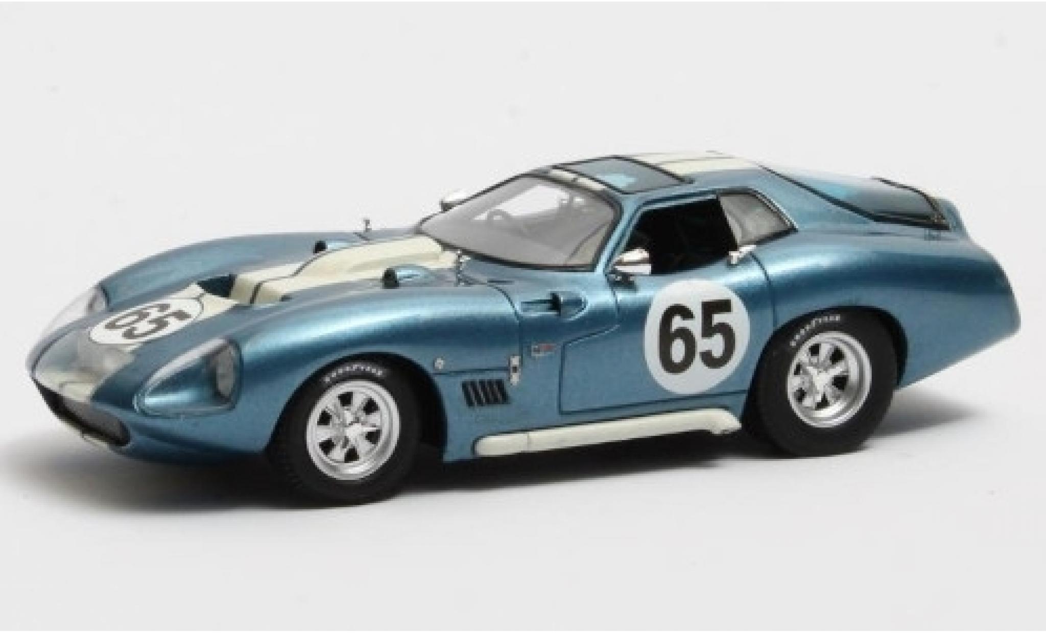 Shelby Cobra 1/43 Matrix Daytona Proodotype metallic blauw/wit RHD No.65 1965 modelauto
