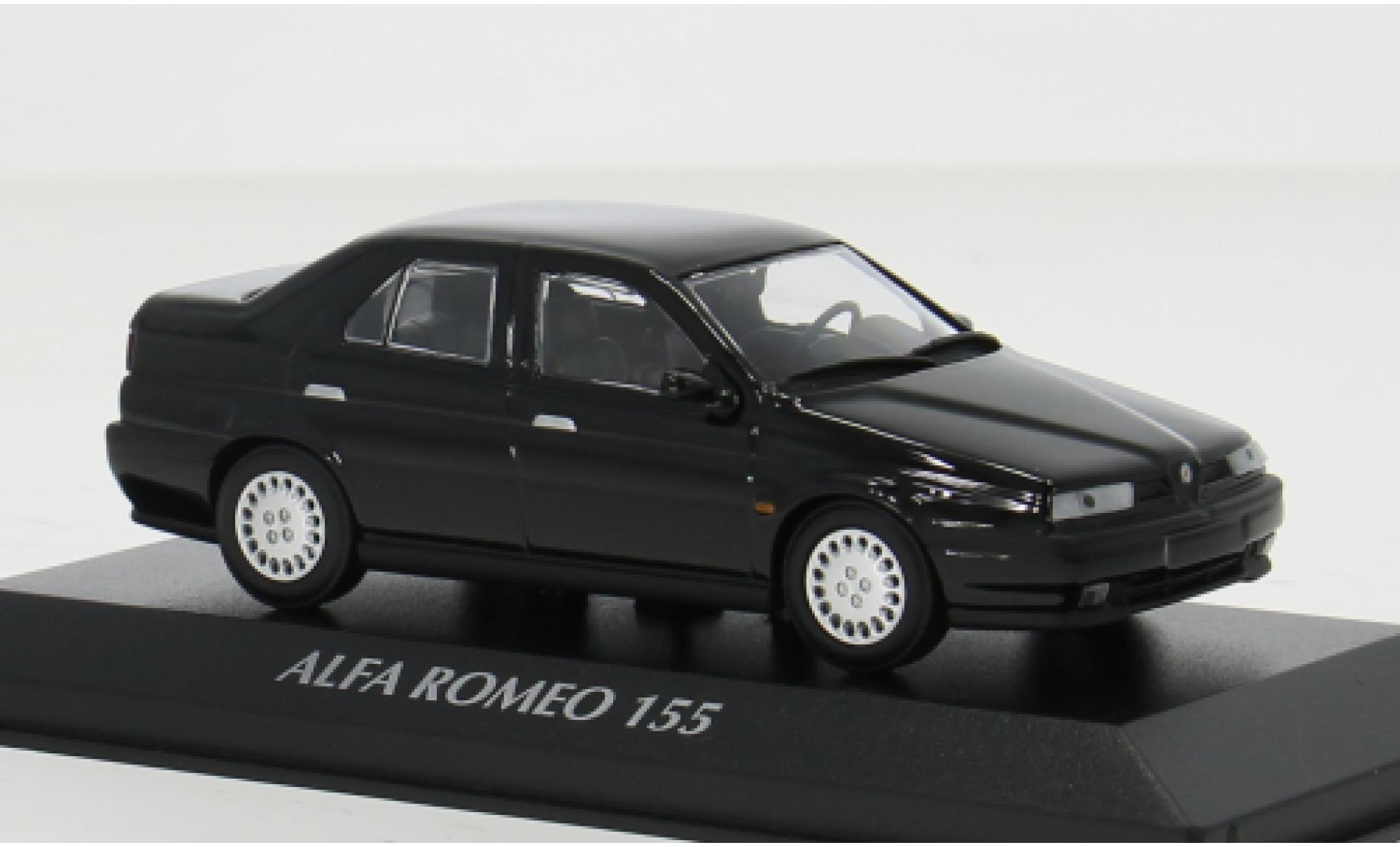 Alfa Romeo 155 1/43 Maxichamps zwart 1992 1:43 modelauto