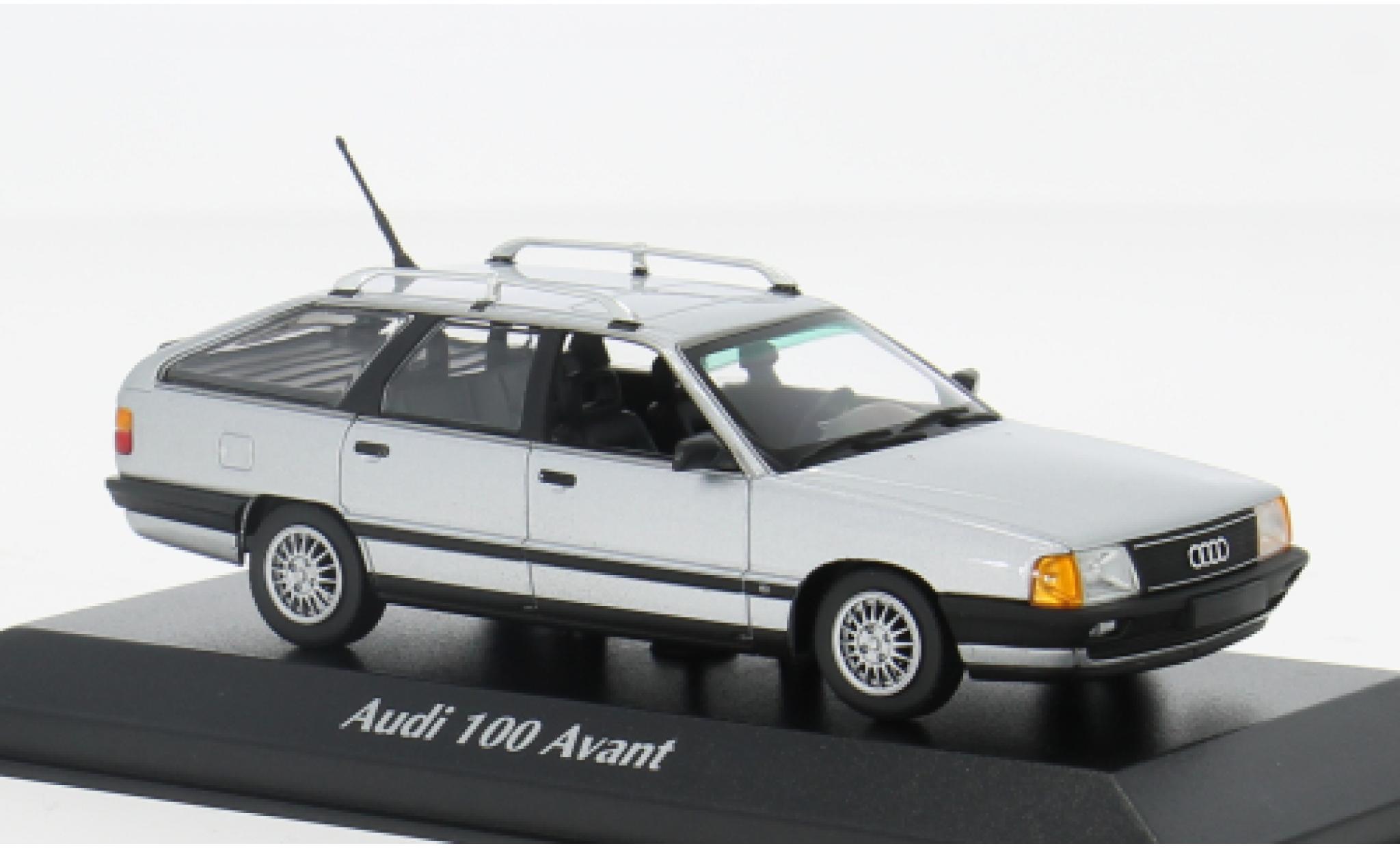 Audi 100 1/43 Maxichamps (C3) Avant grijs 1990 1:43 modelauto