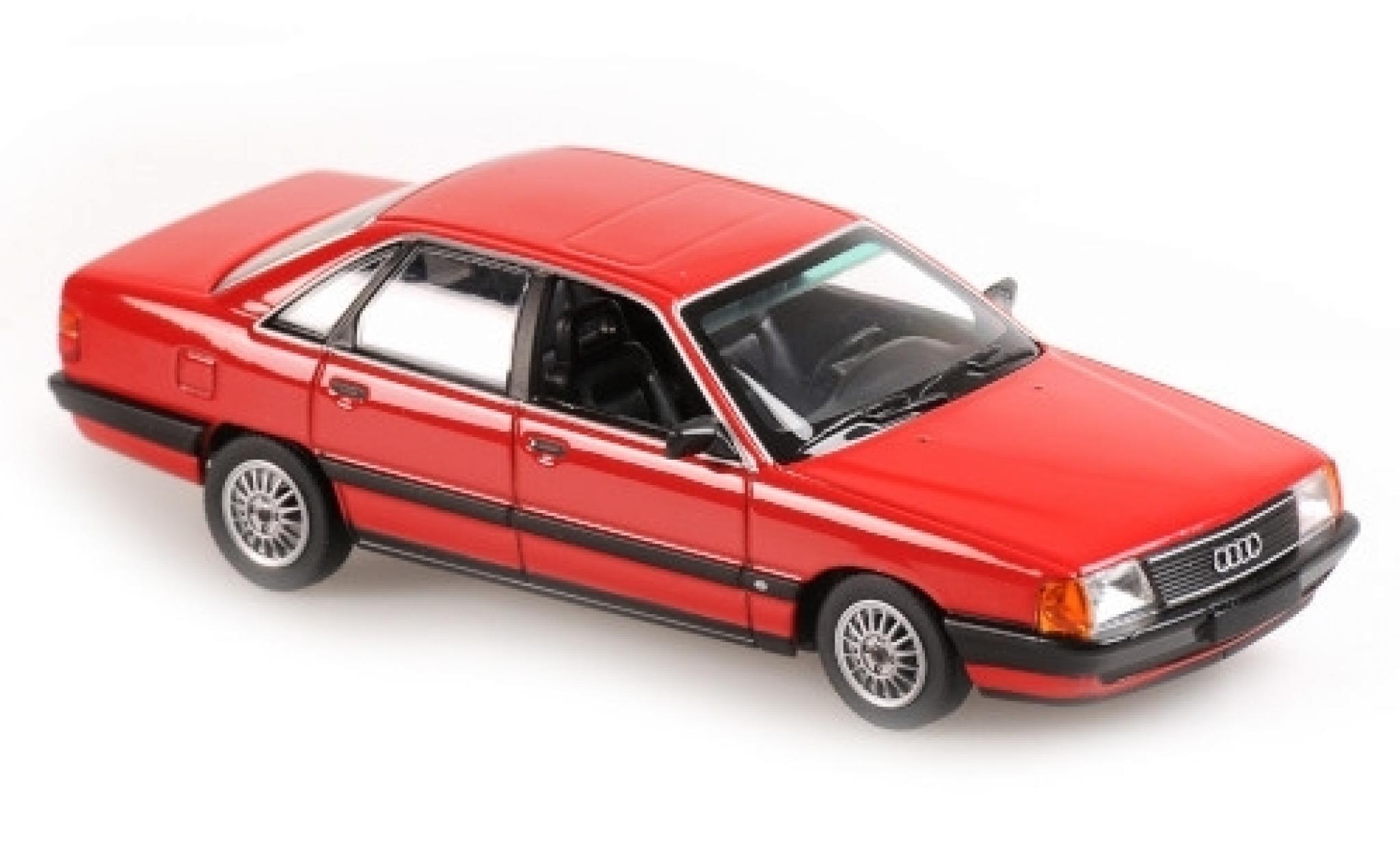 Audi 100 1/43 Maxichamps rood 1990 modelauto