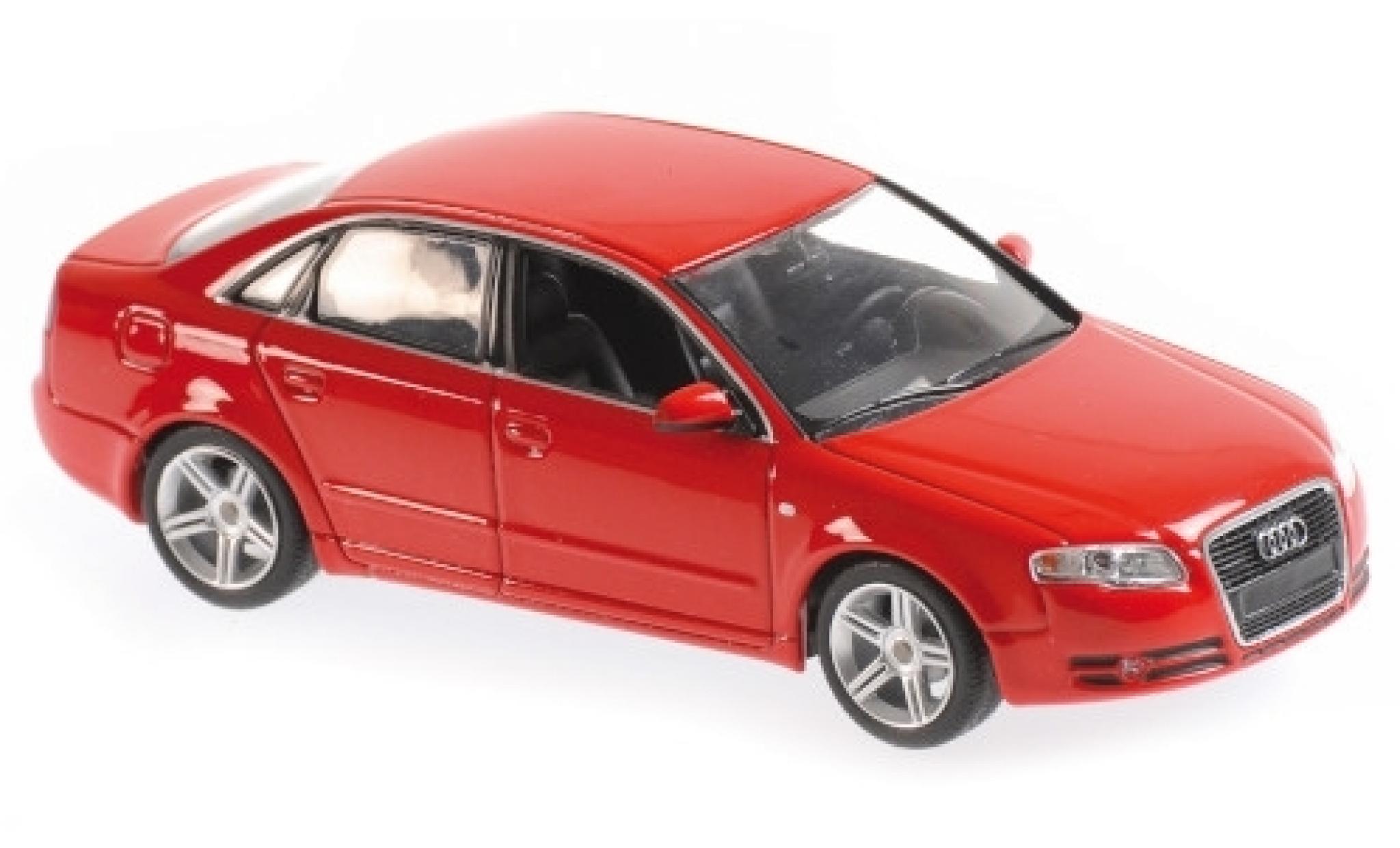 Audi A4 1/43 Maxichamps rood 2004 modelauto