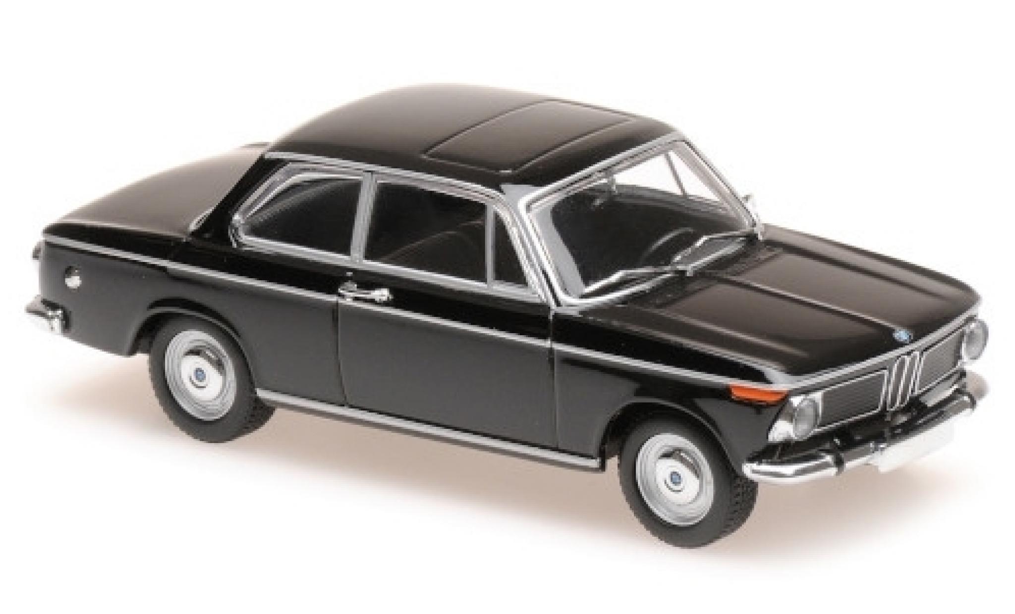 Bmw 1600 1/43 Maxichamps zwart 1968 modelauto
