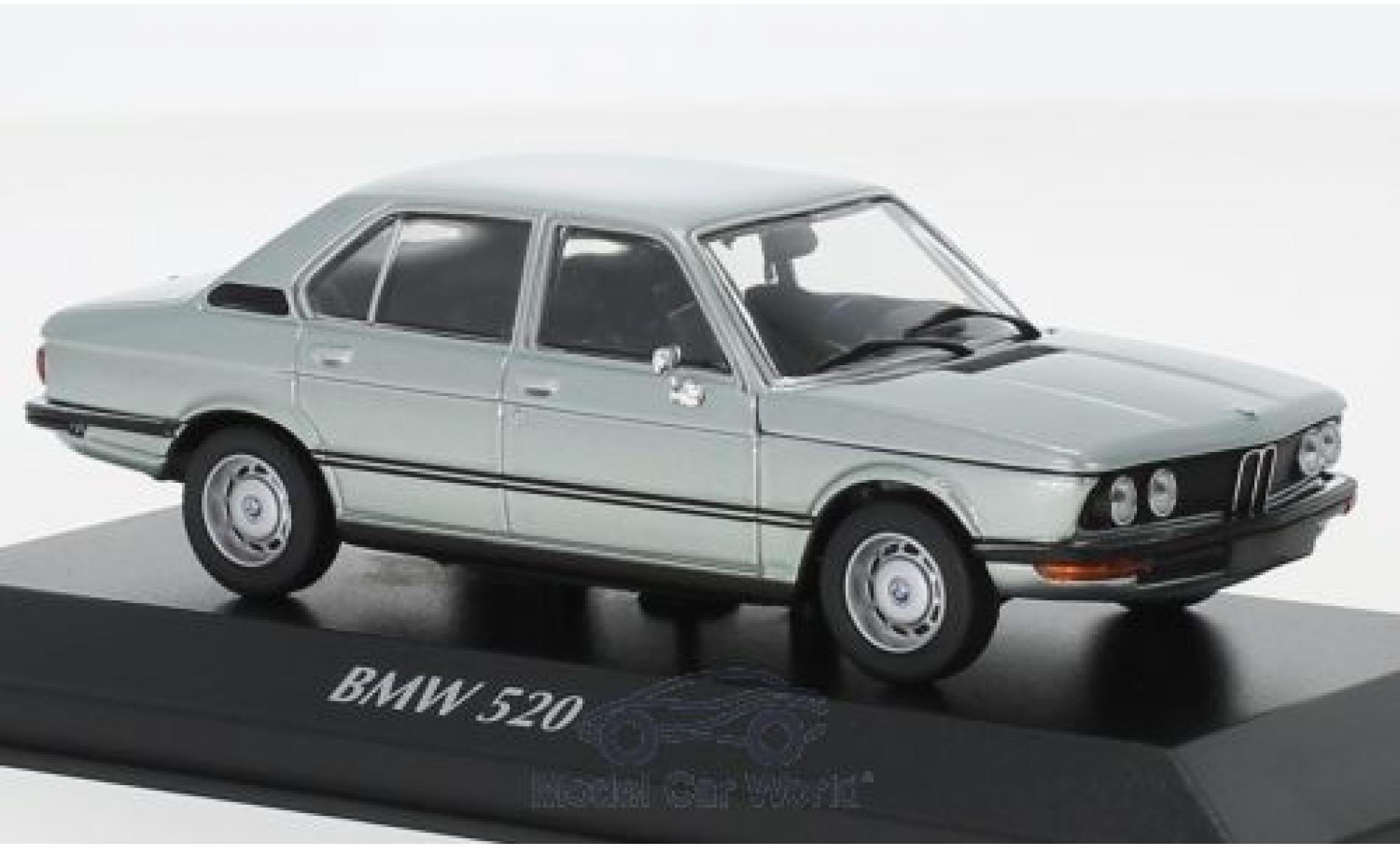 Bmw 520 1/43 Maxichamps (E12) metallic blauw 1972 modelauto