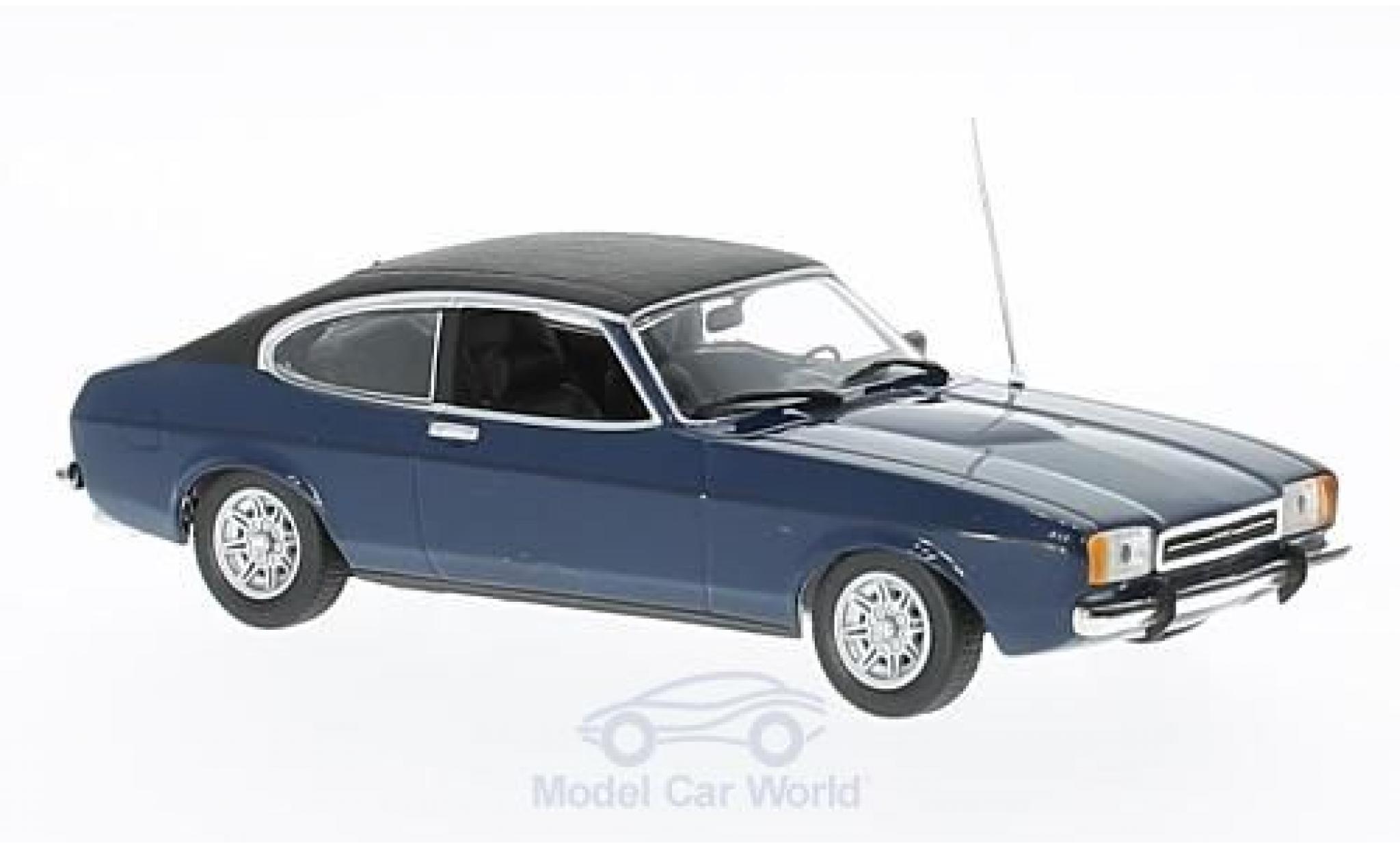 Ford Capri 1974 1/43 Maxichamps II 2.3 GT blauw/zwart 1974 modelauto