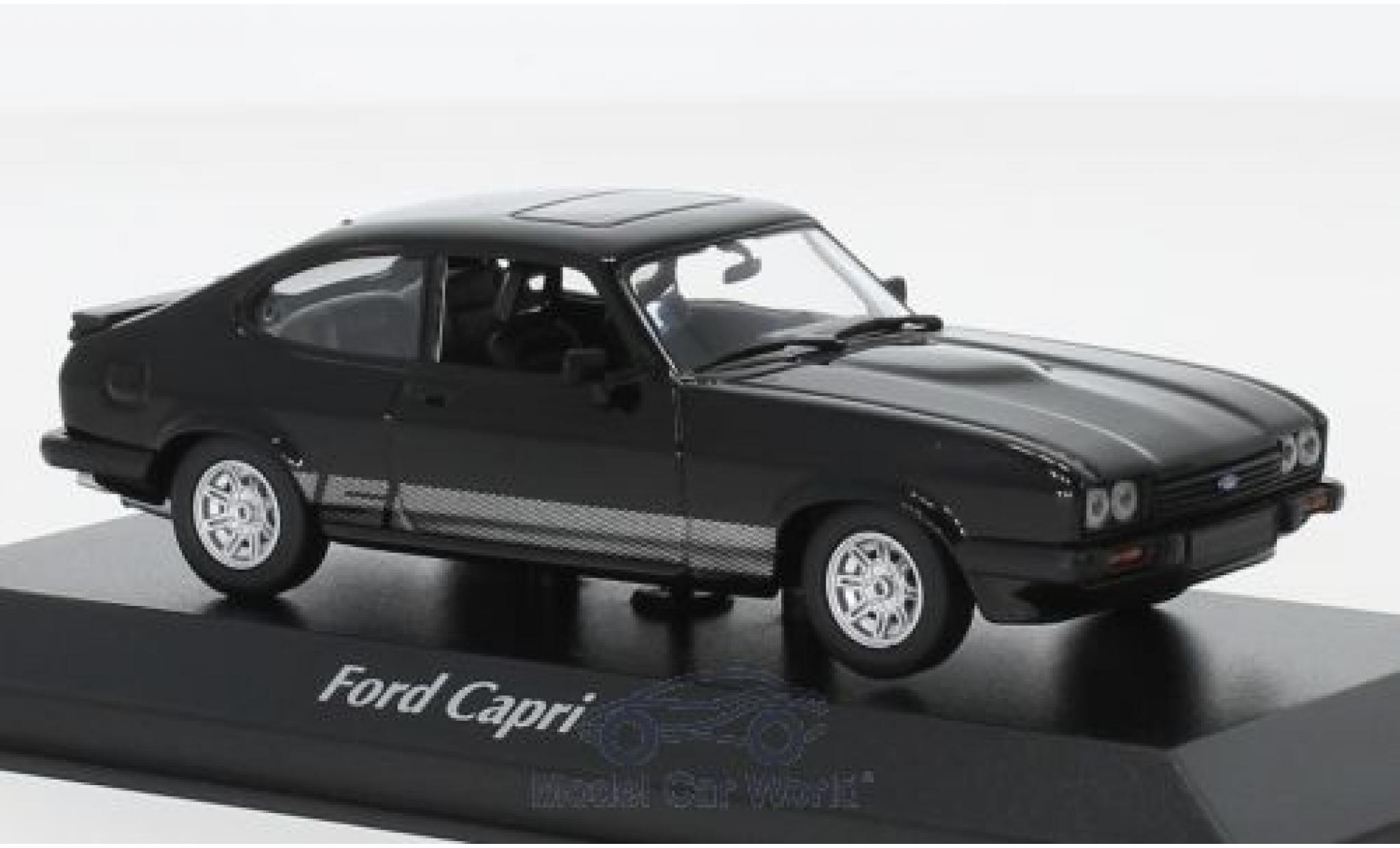 Ford Capri 1/43 Maxichamps MKIII 3.0 S zwart 1982 modelauto