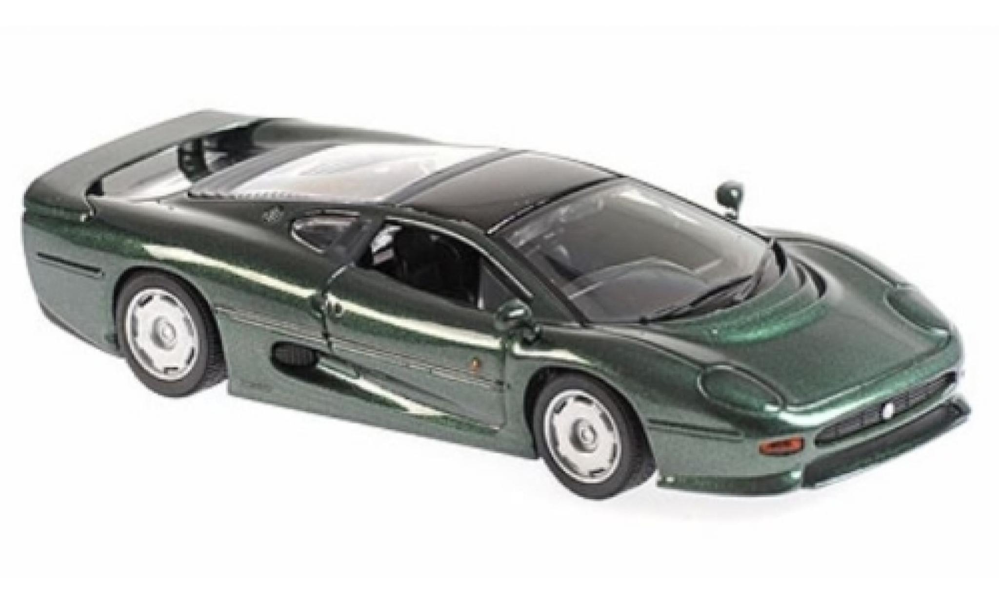 Jaguar XJ 1/43 Maxichamps 220 metallic groen RHD 1991 modelauto
