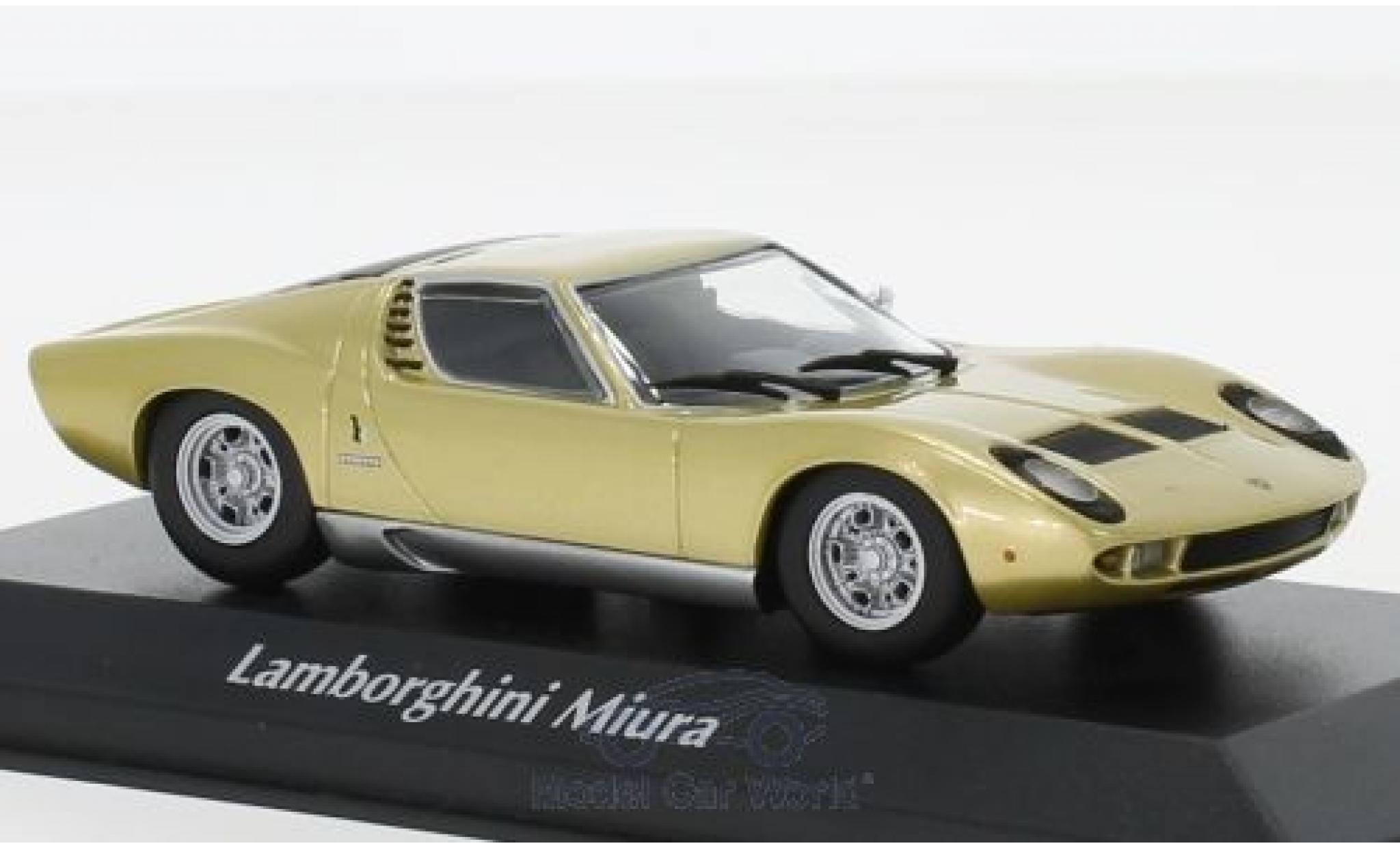 Lamborghini Miura 1/43 Maxichamps gold 1966 modelauto