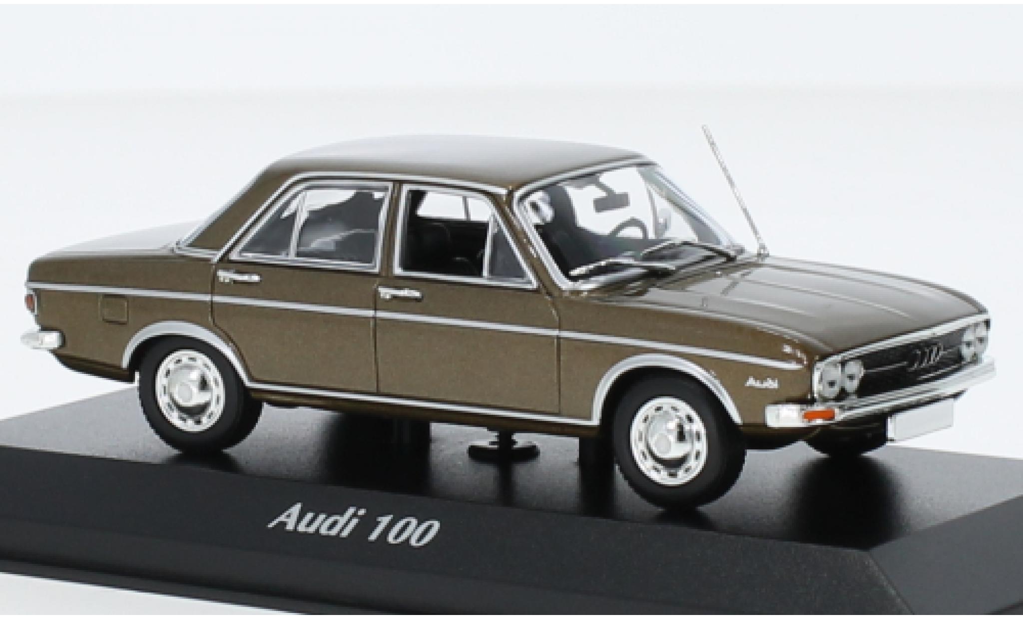 Audi 100 1/43 Maxichamps metallic brun 1969 modelauto