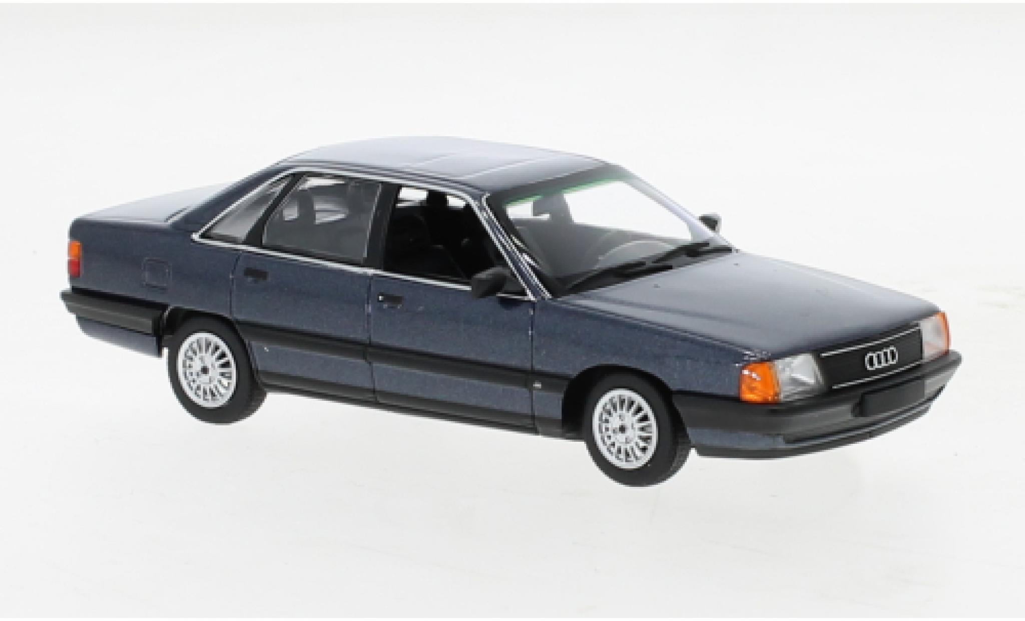 Audi 100 1/43 Maxichamps metallic blauw 1990 modelauto