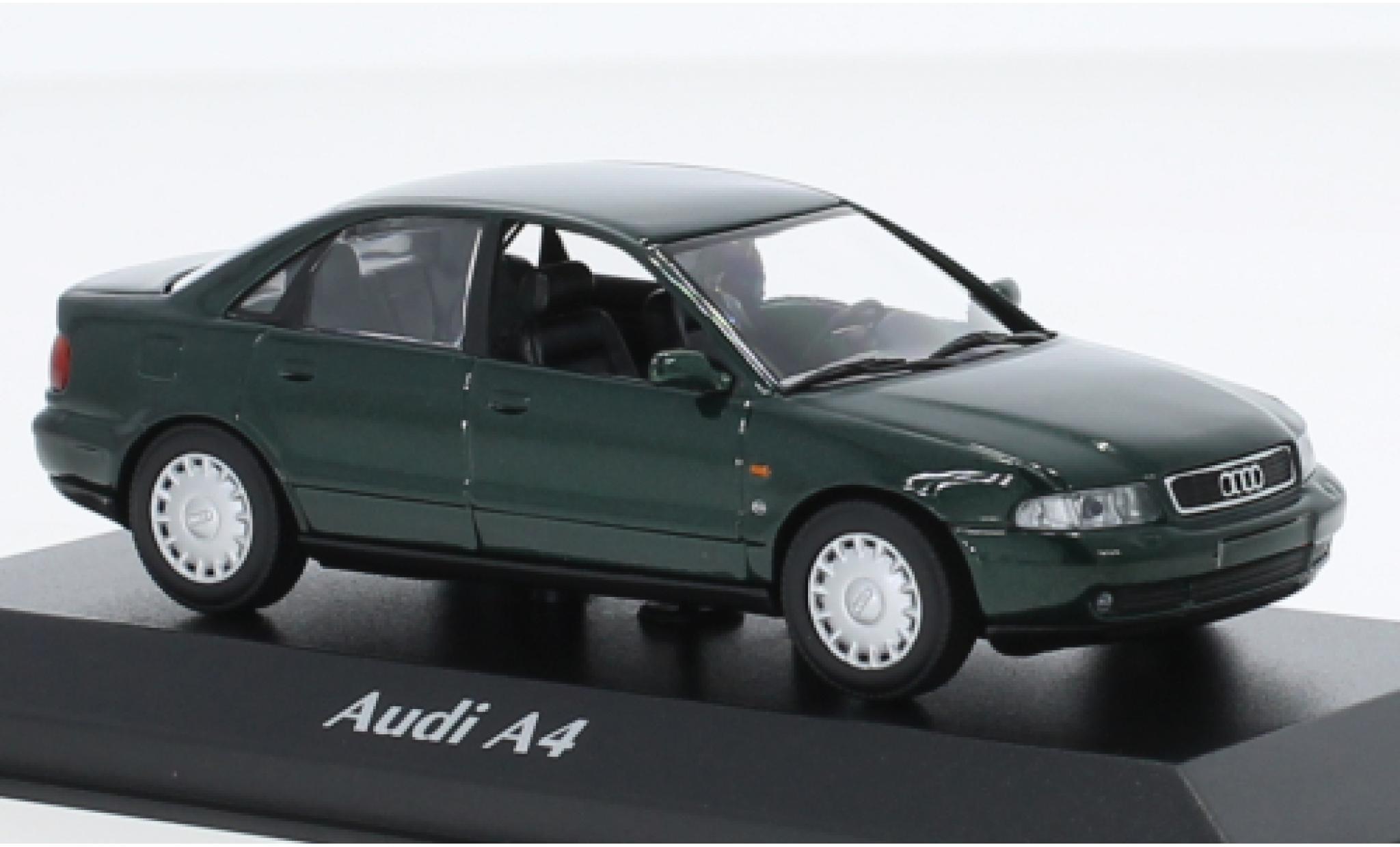 Audi A4 1/43 Maxichamps metallic groen fonc&eacute; 1995 modelauto