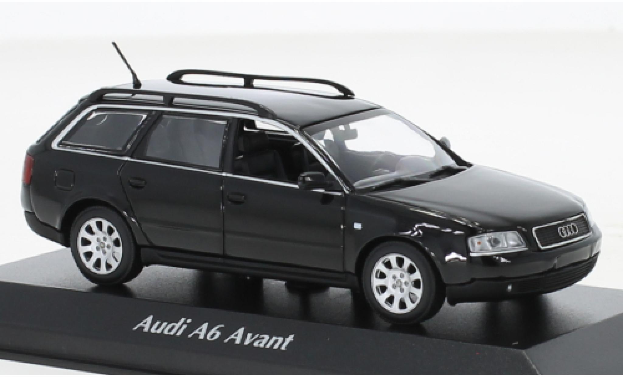Audi A6 1/43 Maxichamps Avant zwart 1997 modelauto