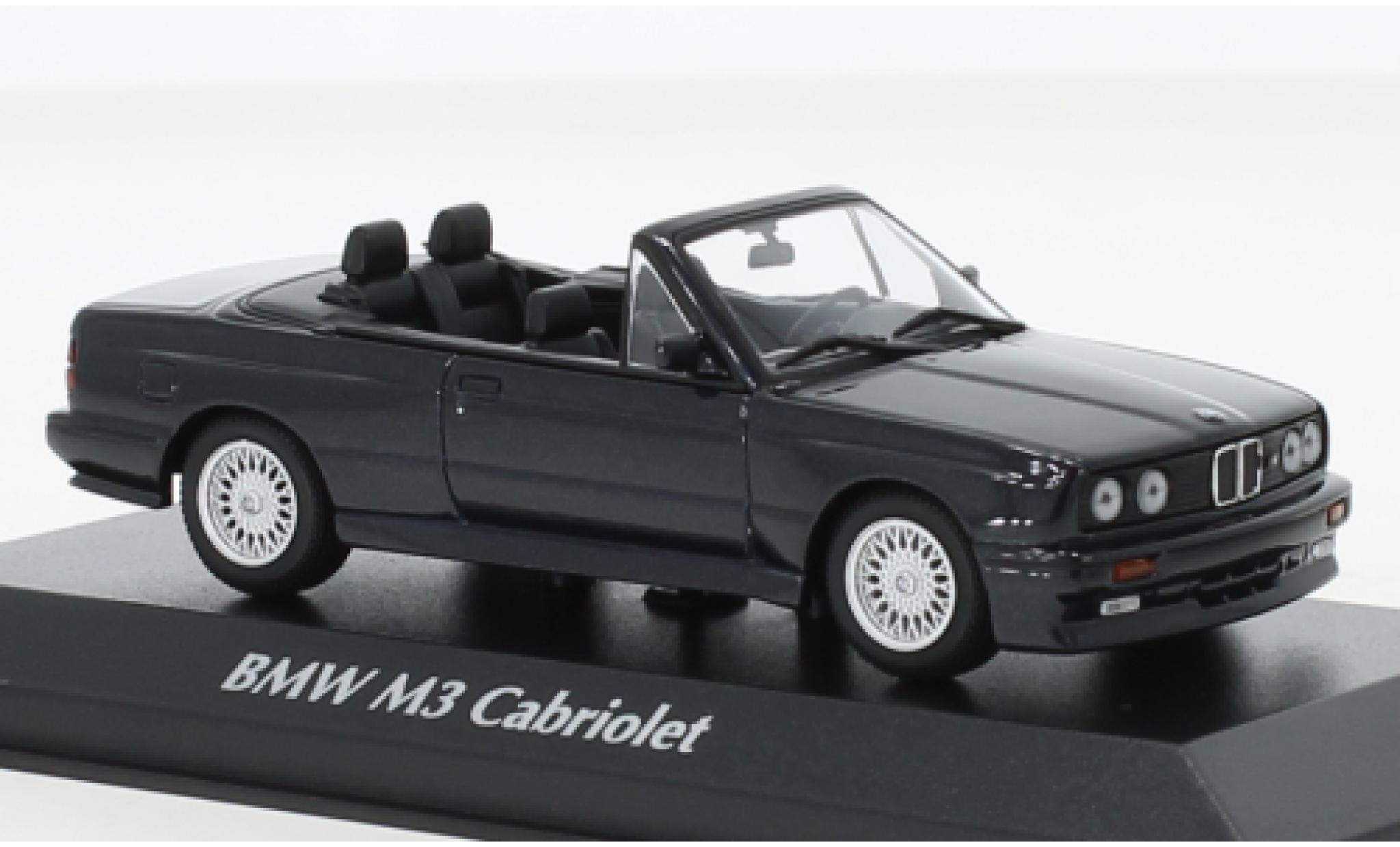 Bmw M3 1/43 Maxichamps (E30) Cabriolet metallic blauw 1988 modelauto