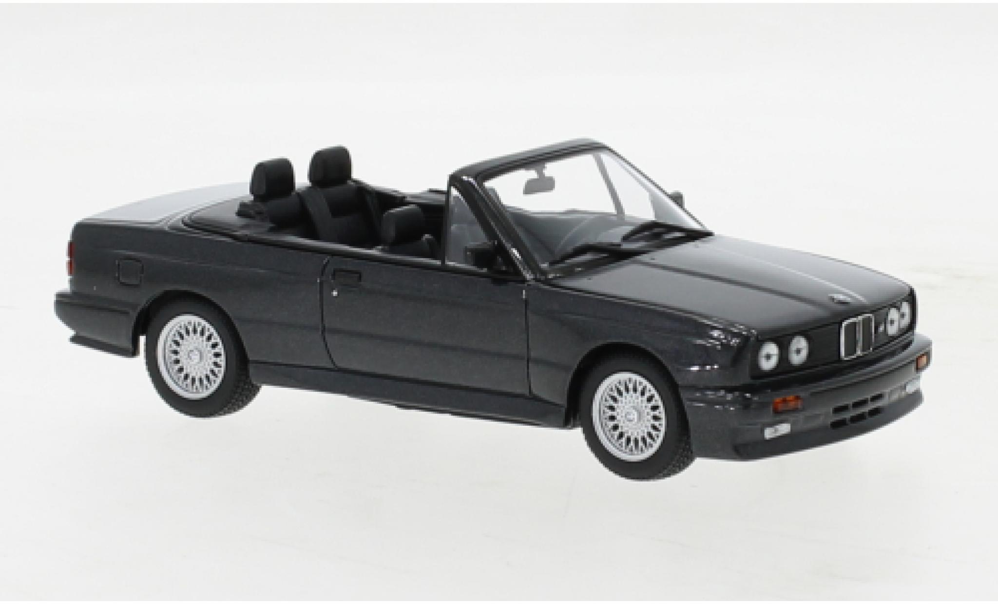 Bmw M3 1/43 Maxichamps (E30) Cabriolet metallic zwart 1988 modelauto